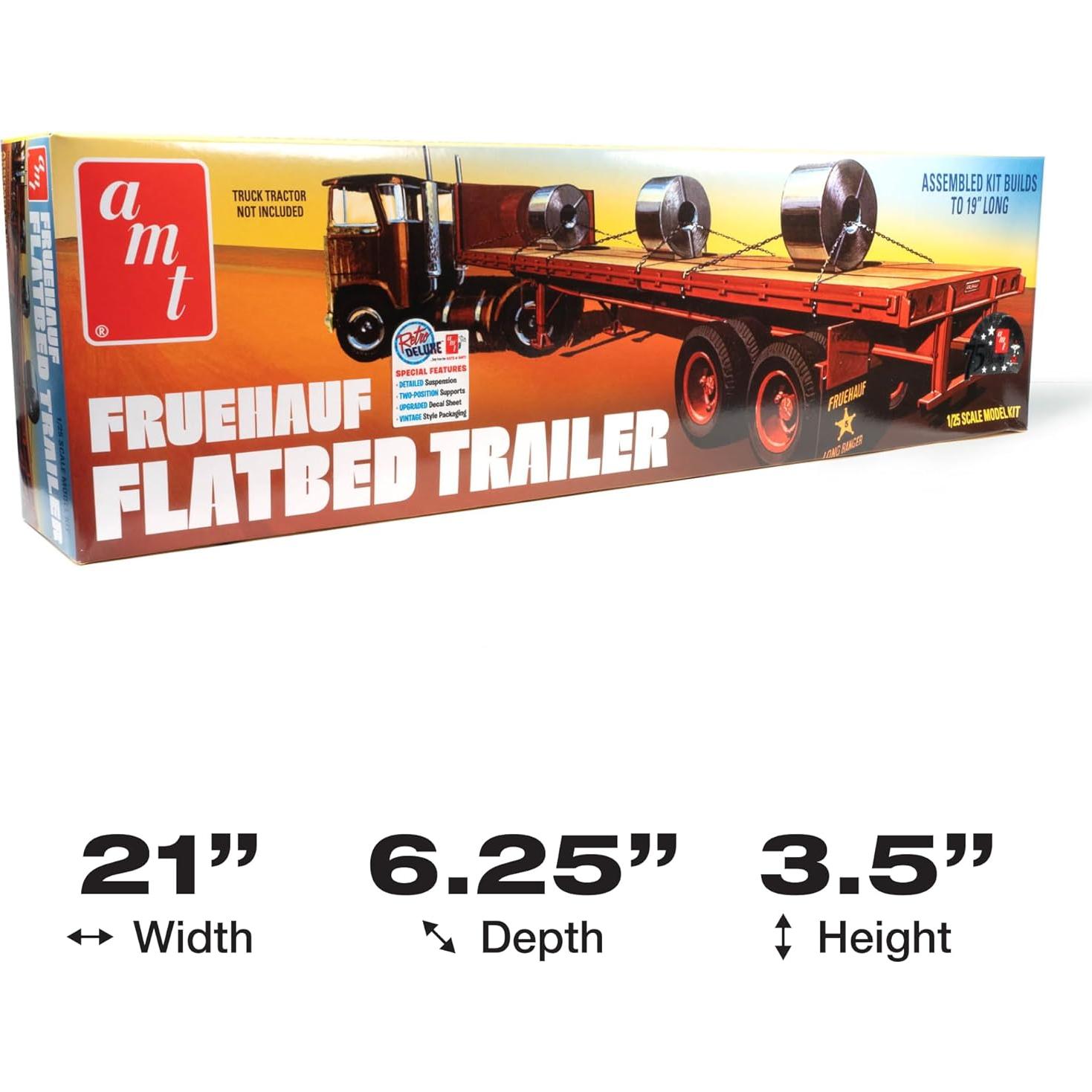Kit a Escala 1:25 Remolque Plano AMT Fruehauf 120 Piezas