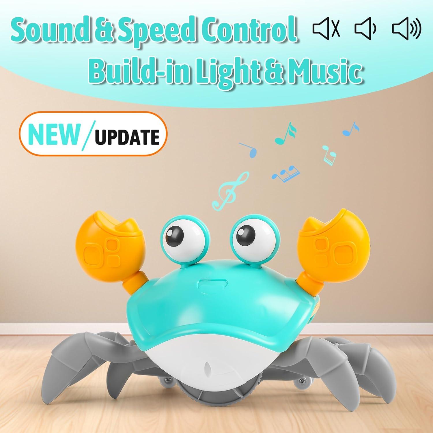 Juguete Cangrejo Rodante Hirger con Luz y Música 0-12 Meses