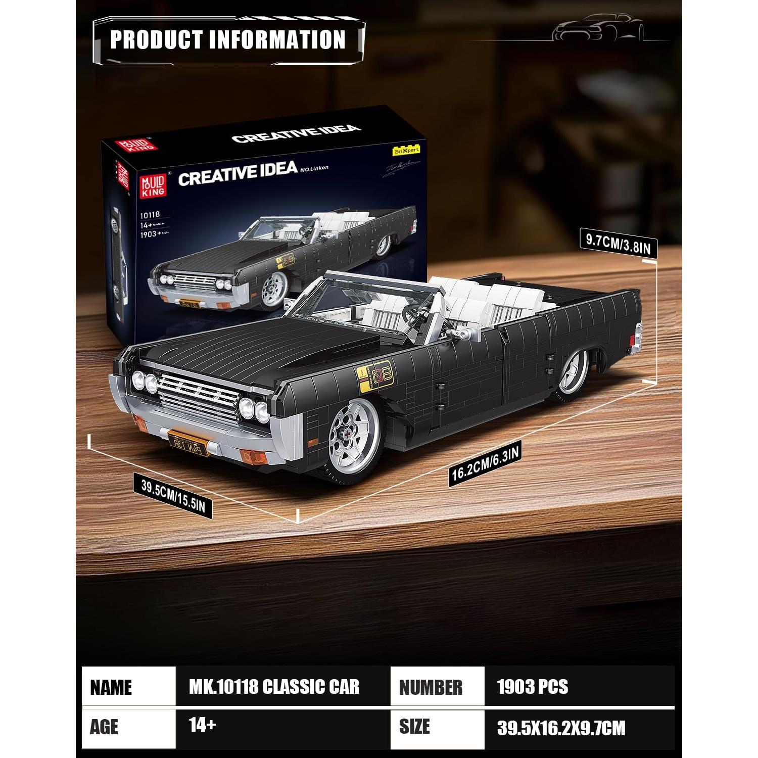 Mould King 10118 Coche Deportivo Vintage 1903 Piezas