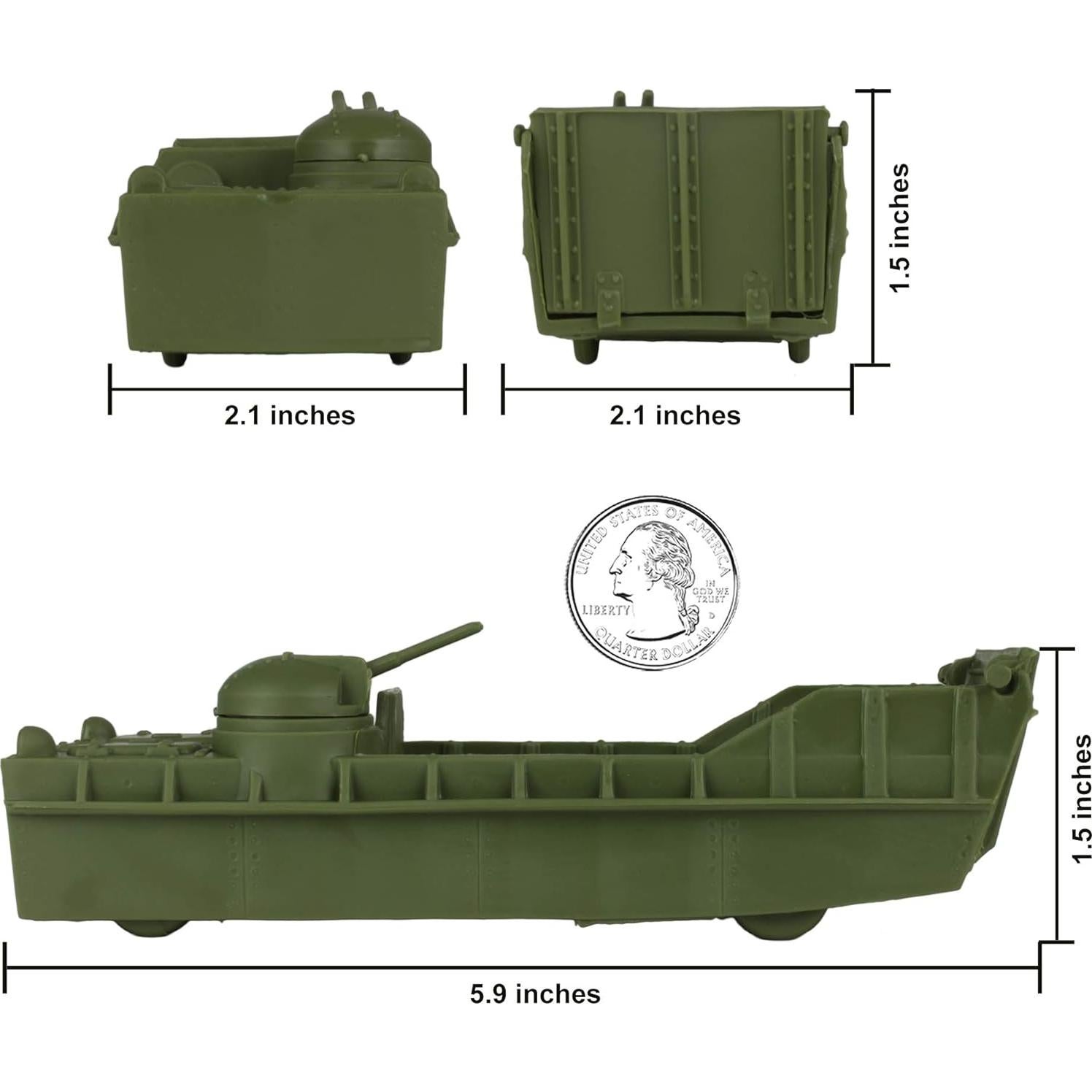 BMC Classic Landing Craft 4pc Tan y Verde Oliva 15 cm