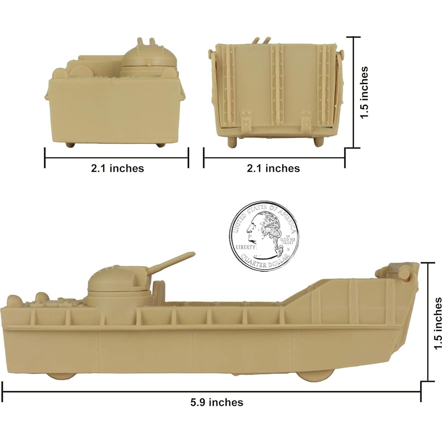 BMC Classic Landing Craft 4pc Tan y Verde Oliva 15 cm