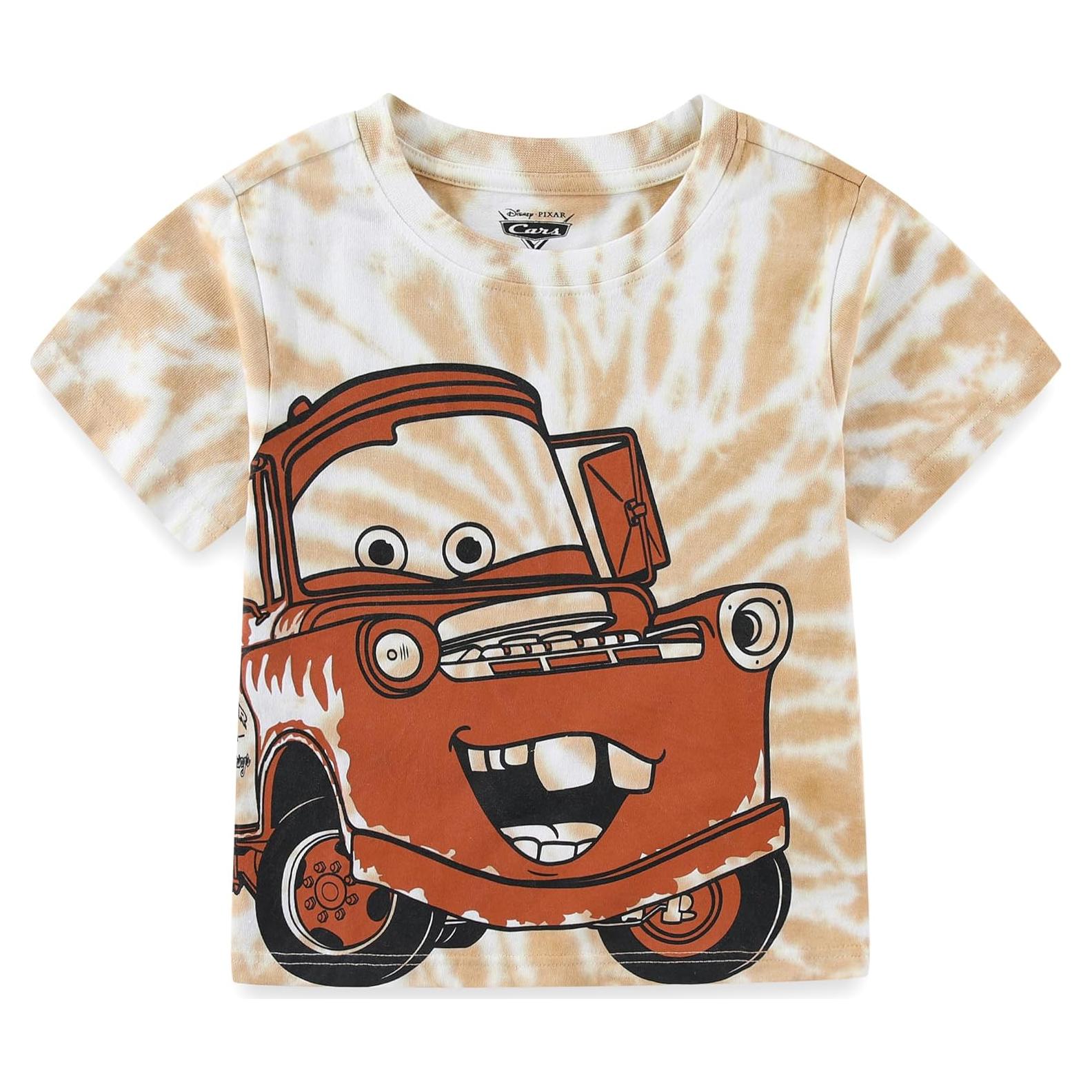 Camiseta de Manga Corta Disney Cars Mater Niños 2T-7 Marrón