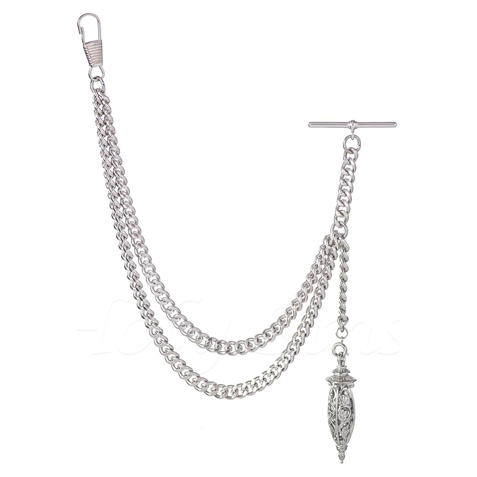 Cadena de Reloj de Bolsillo Holy Sins Plateada 30,48 cm