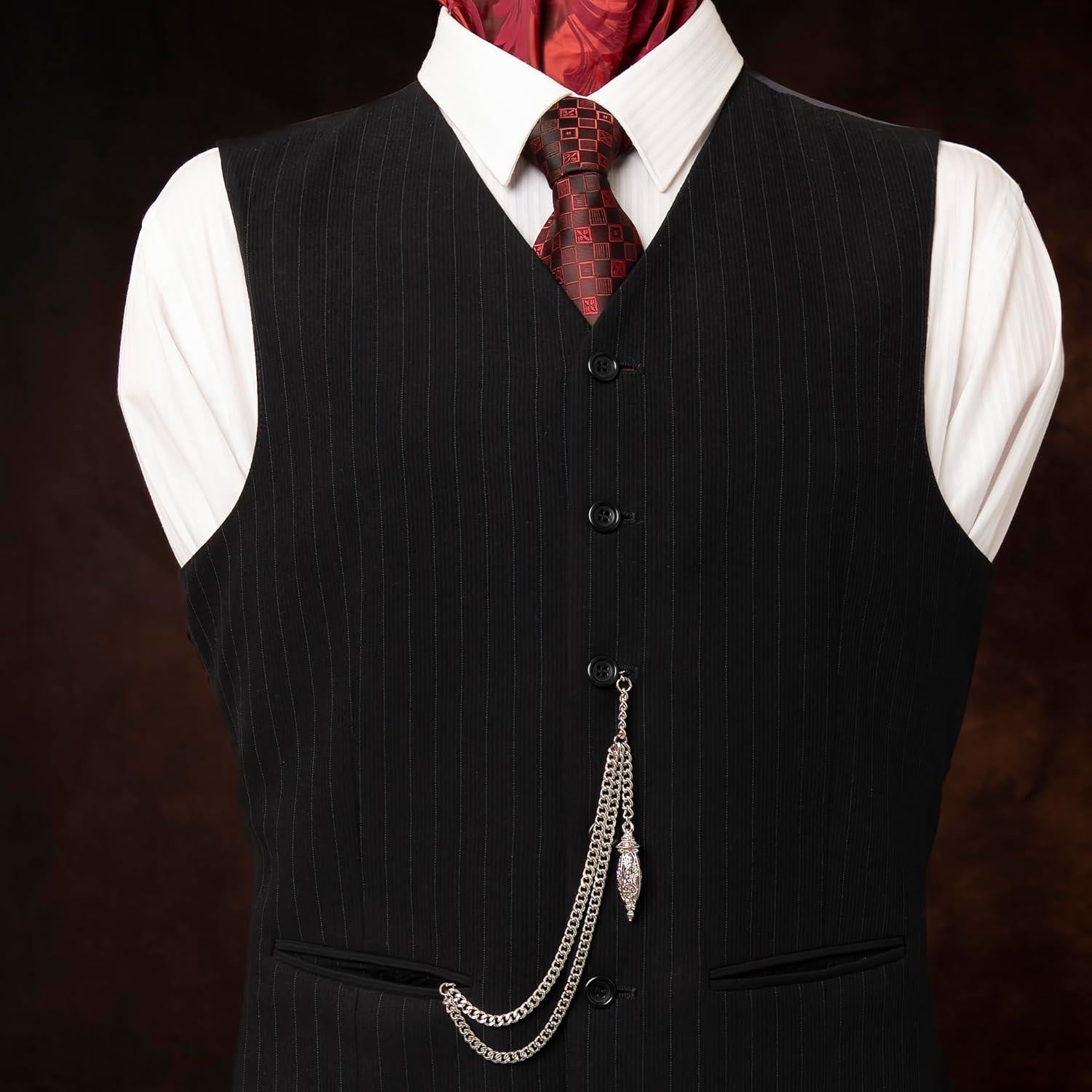 Cadena de Reloj de Bolsillo Holy Sins Plateada 30,48 cm