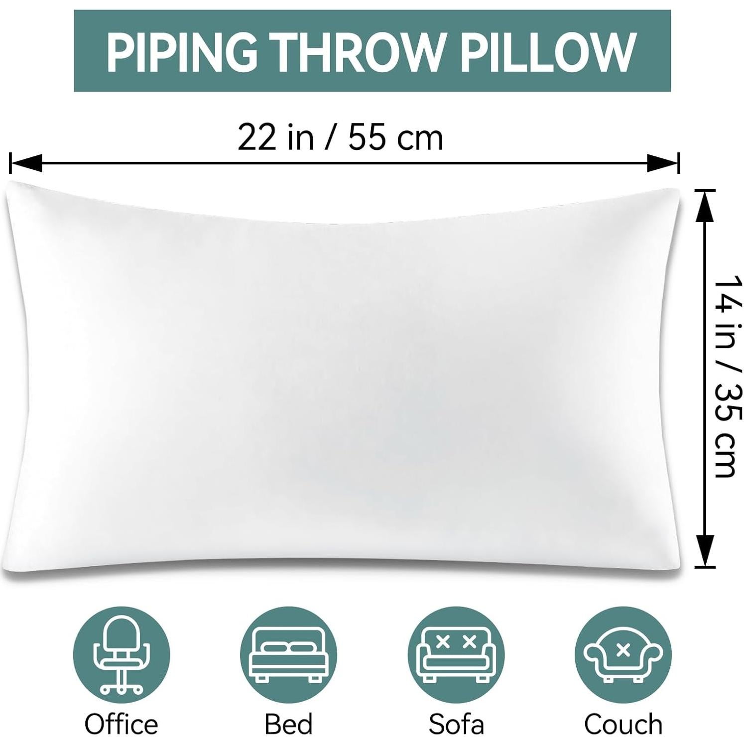 Inserción de Almohada Decorativa AzulHome 14x22 cm Hipoalergénica