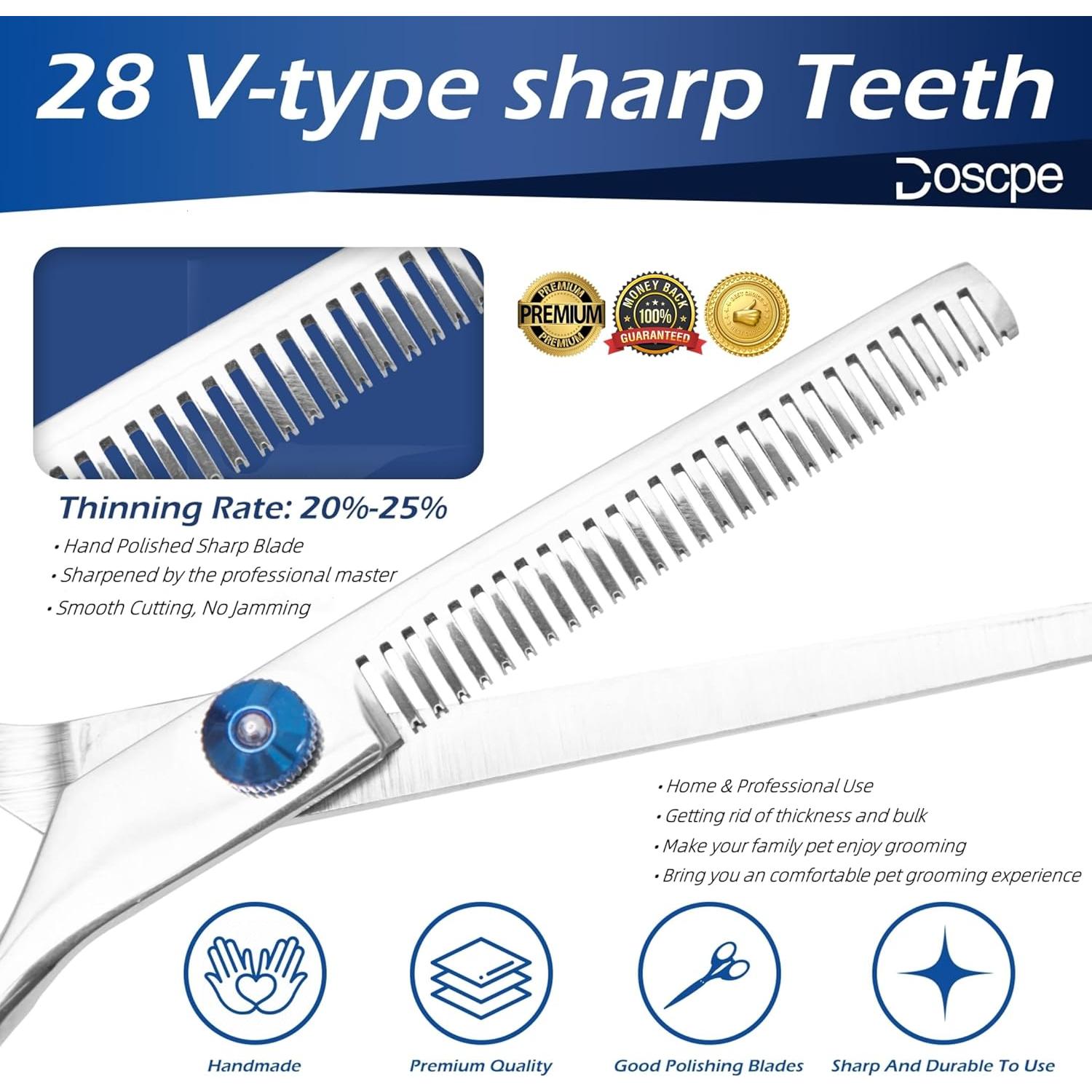 Tijeras de Adelgazamiento para Perros Doscpe 16.99 cm Acero Inoxidable