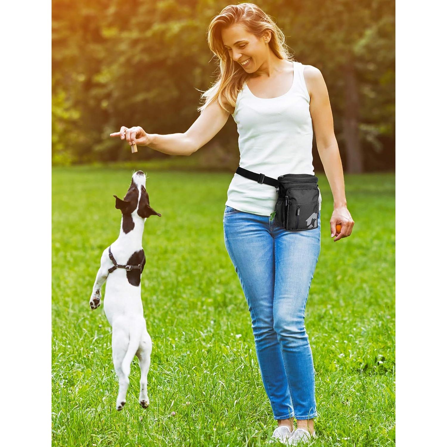 Bolsa de Golosinas para Perros Gobeigo 8 Tazas + Clicker Entrenamiento