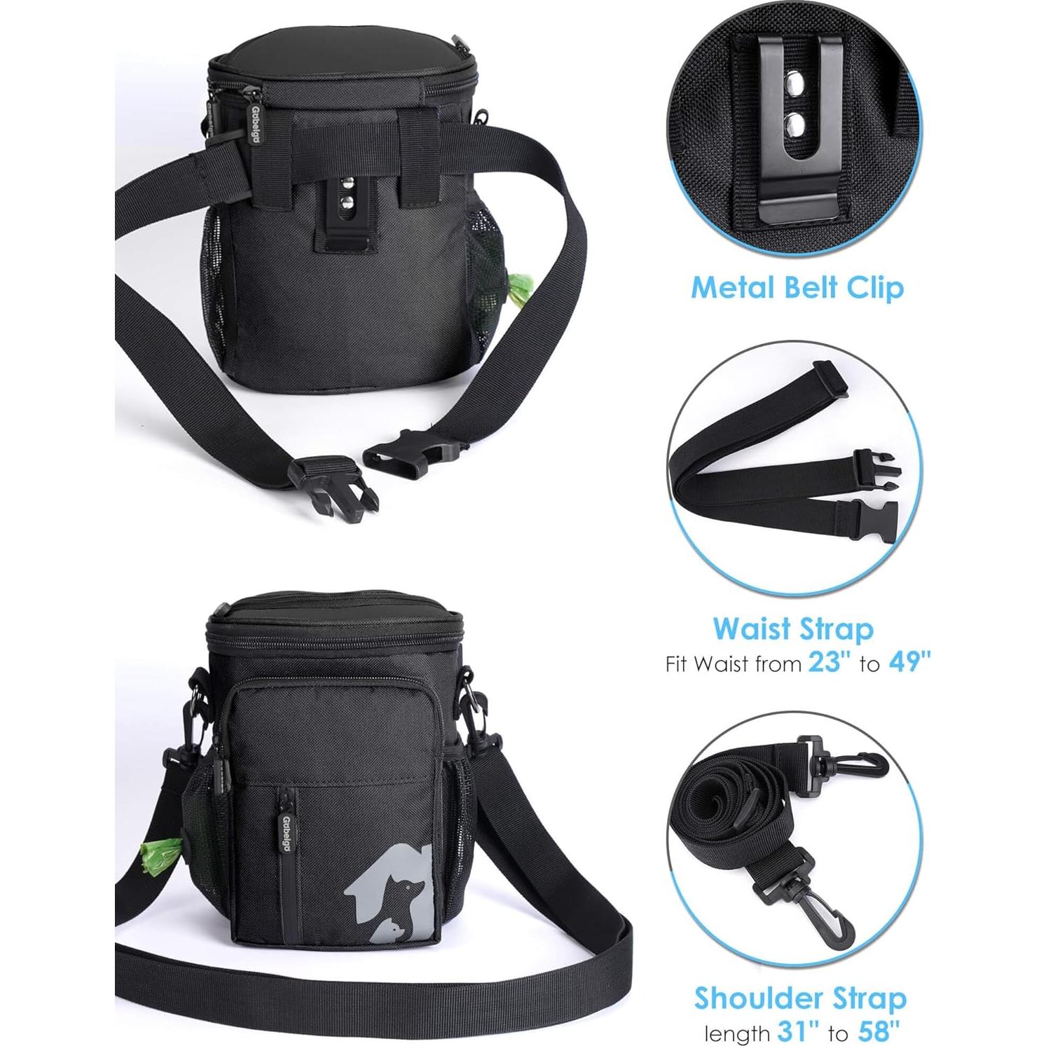 Bolsa de Golosinas para Perros Gobeigo 8 Tazas + Clicker Entrenamiento