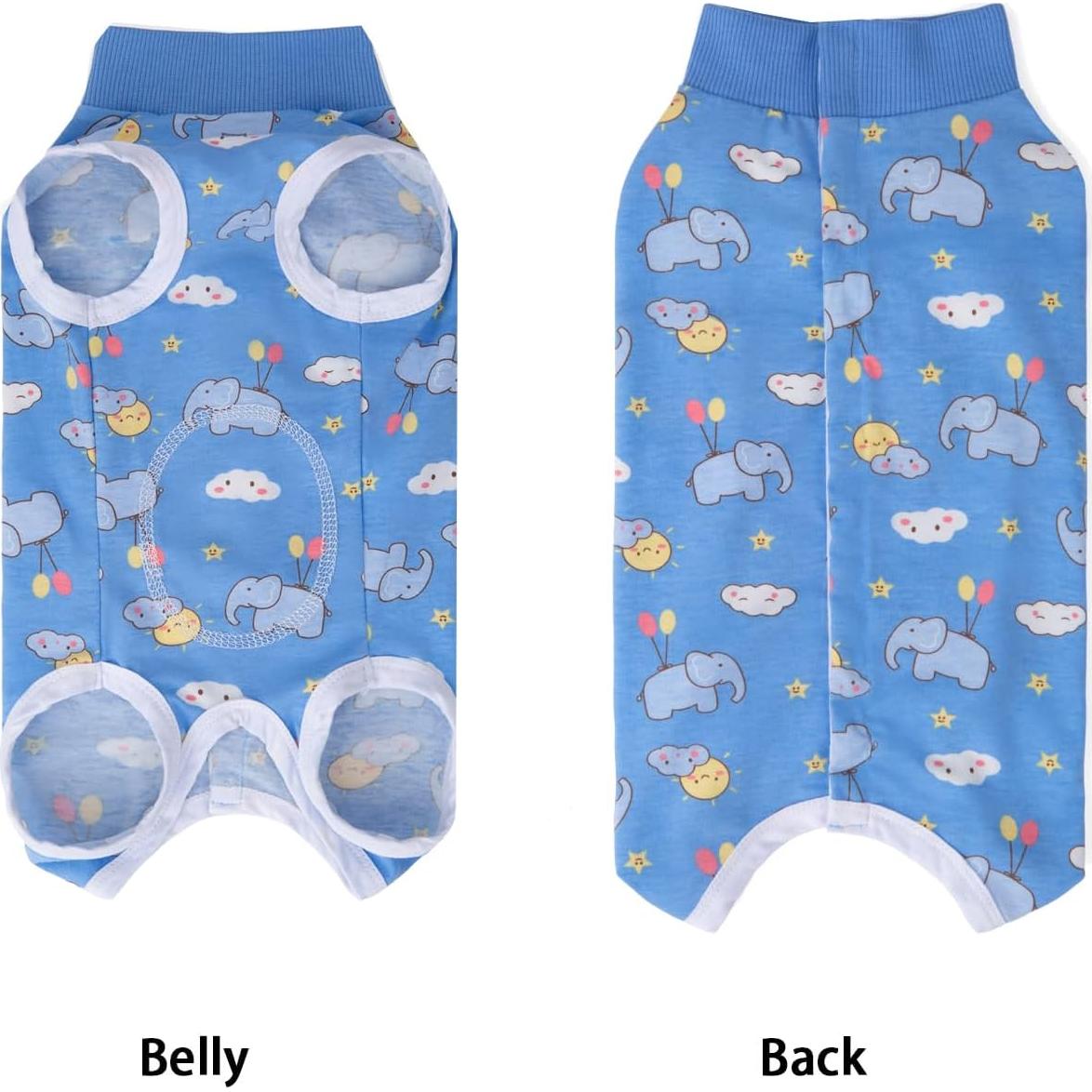 Traje de Recuperación para Perros y Gatos Miaododo Azul XS - 2 Paquetes