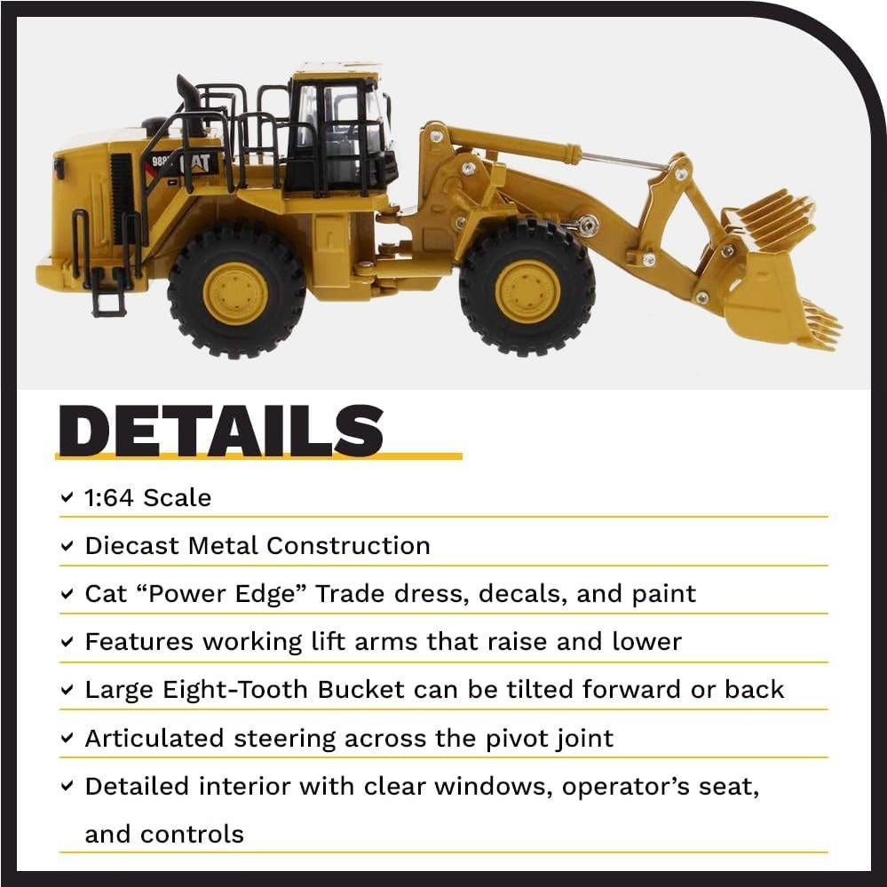Cargadora de Ruedas Diecast Masters Caterpillar 988H 1:64