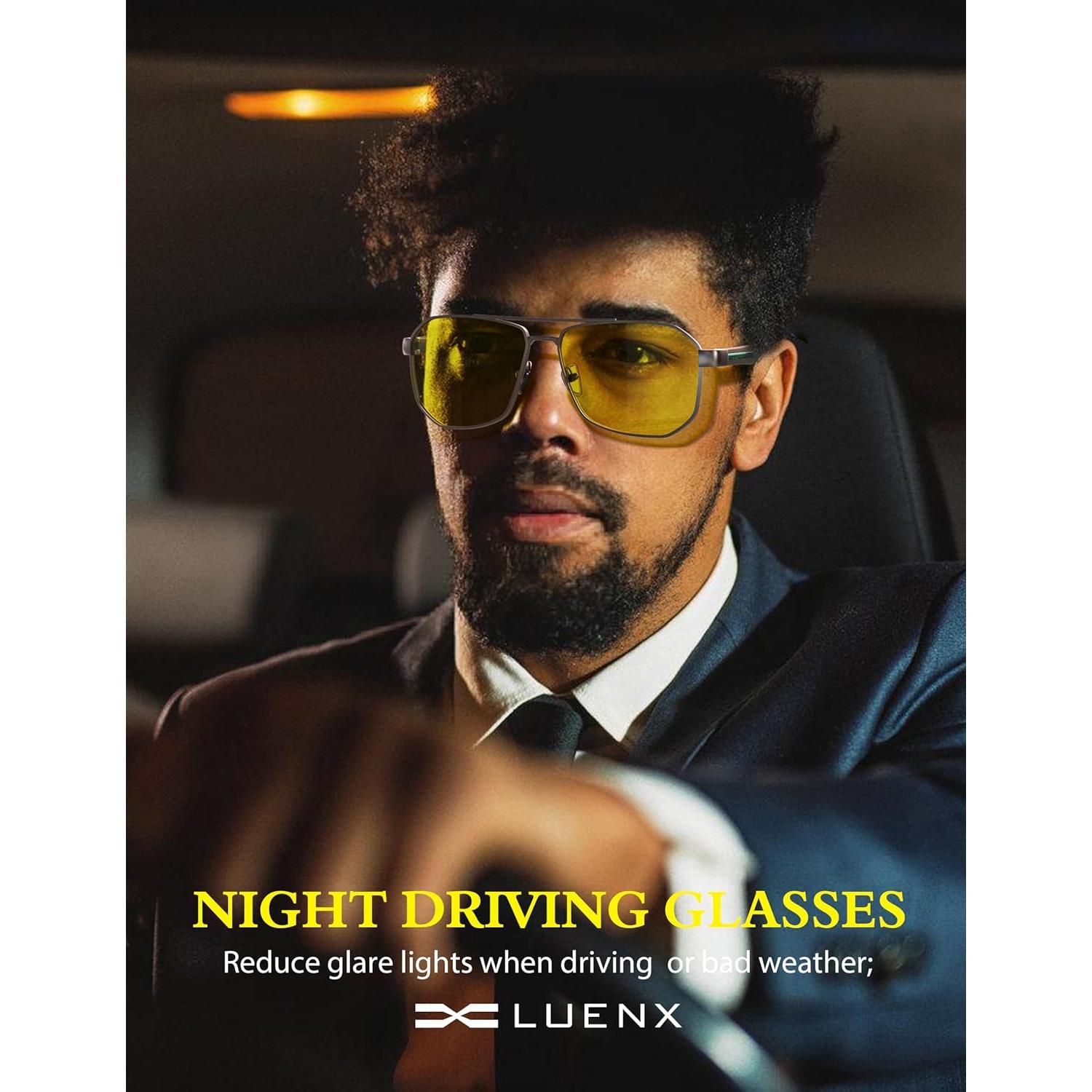 Gafas de sol LUENX Aviador polarizadas 61mm para hombres