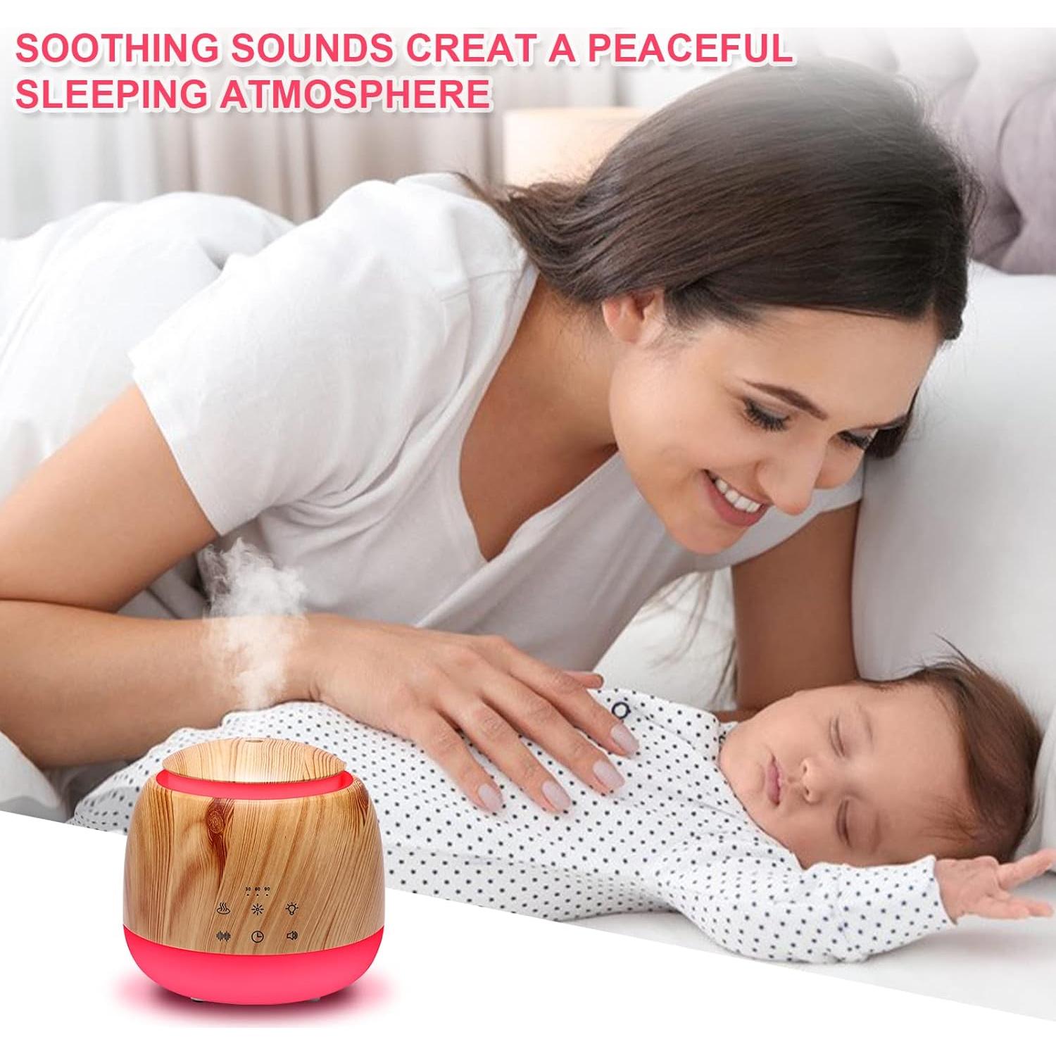 Difusor de Aromaterapia ALVOGIMOR 300 ML con Ruido Blanco