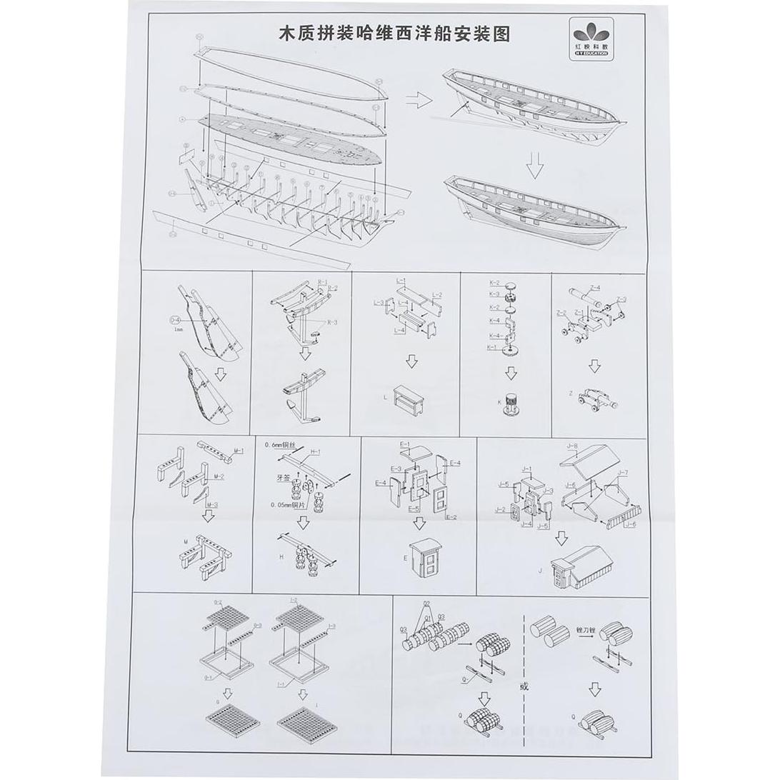 Kit de Modelo de Barco HAPYLY 1:130 Madera DIY Ciencia