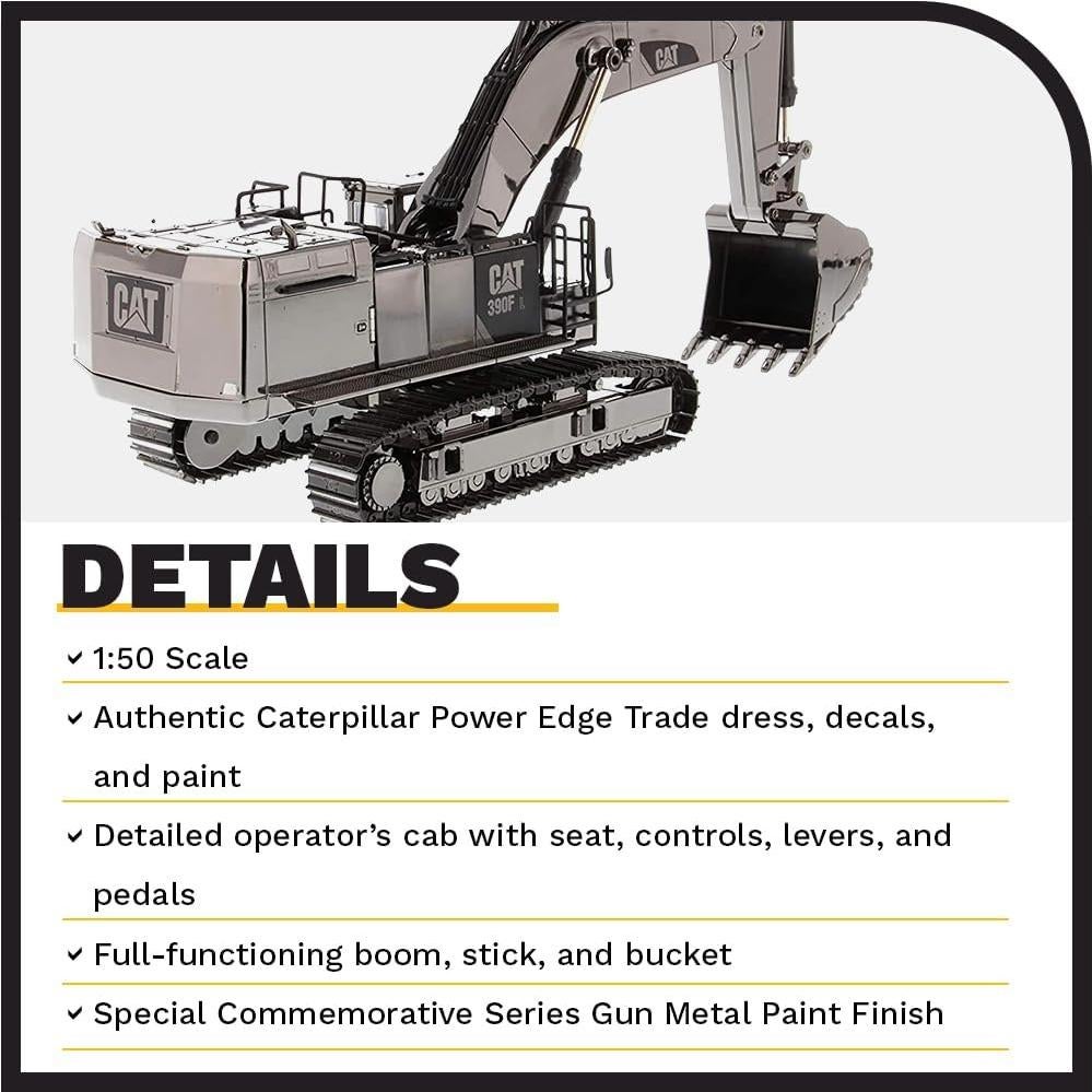 Excavadora Hidráulica Caterpillar 390F L Diecast 1:50 Metal