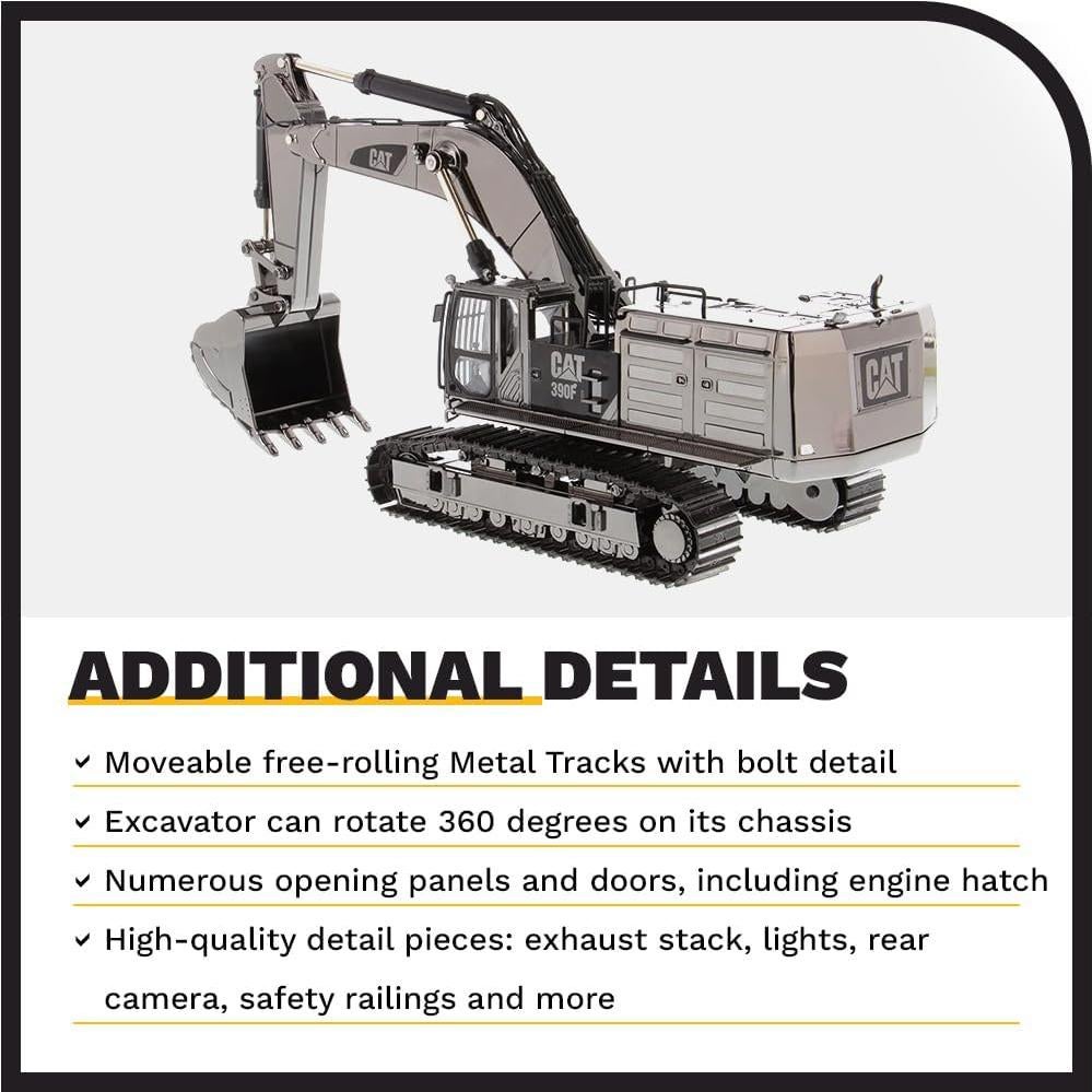 Excavadora Hidráulica Caterpillar 390F L Diecast 1:50 Metal