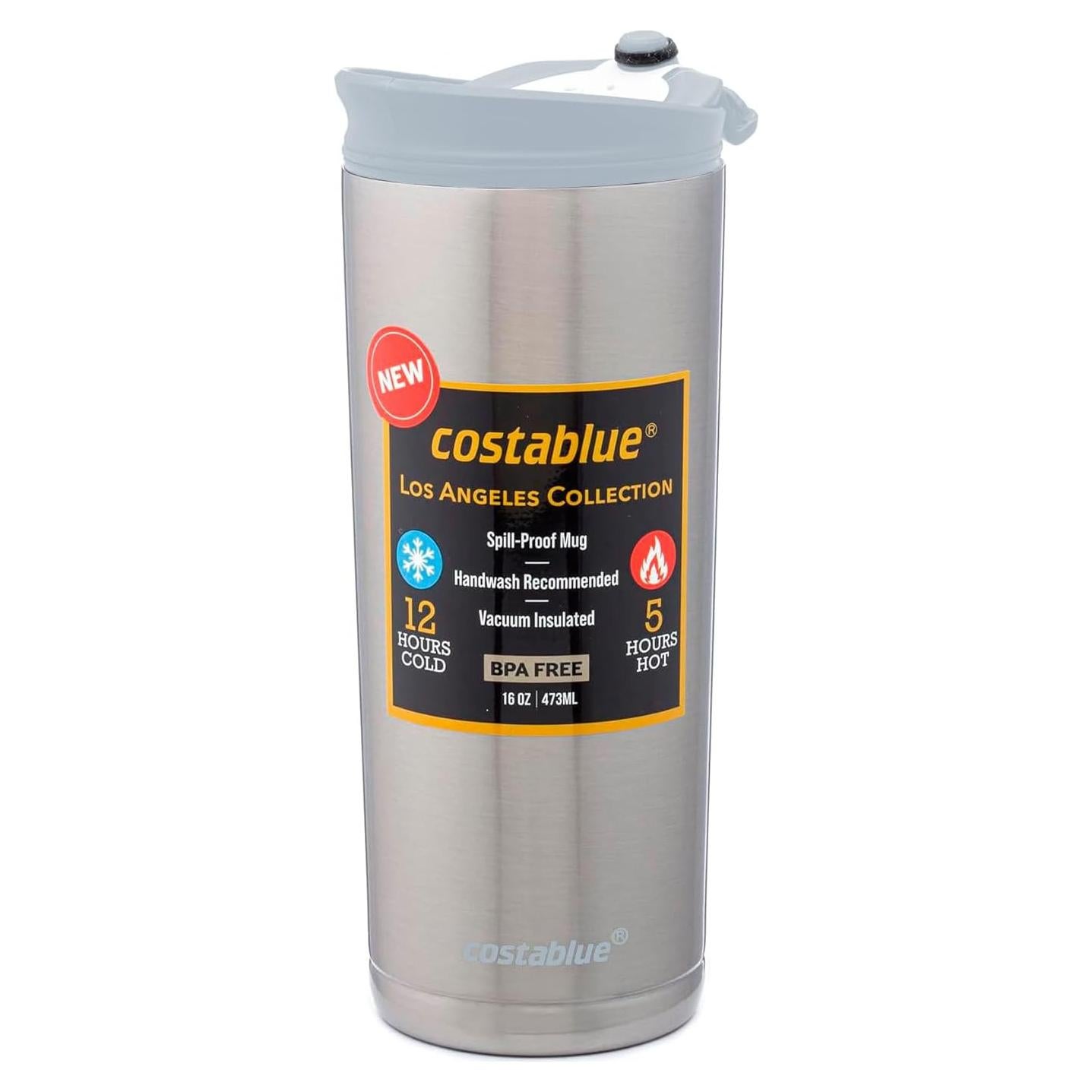 Taza de Café de Viaje Costablue 473 ml Aislada y a Prueba de Fugas