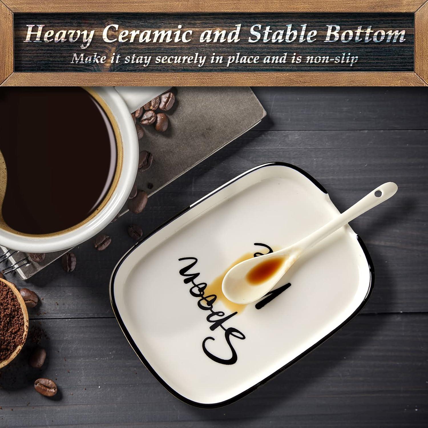 Soporte de Cuchara de Cerámica DAYYET Grande Blanco 14.73x11.37cm