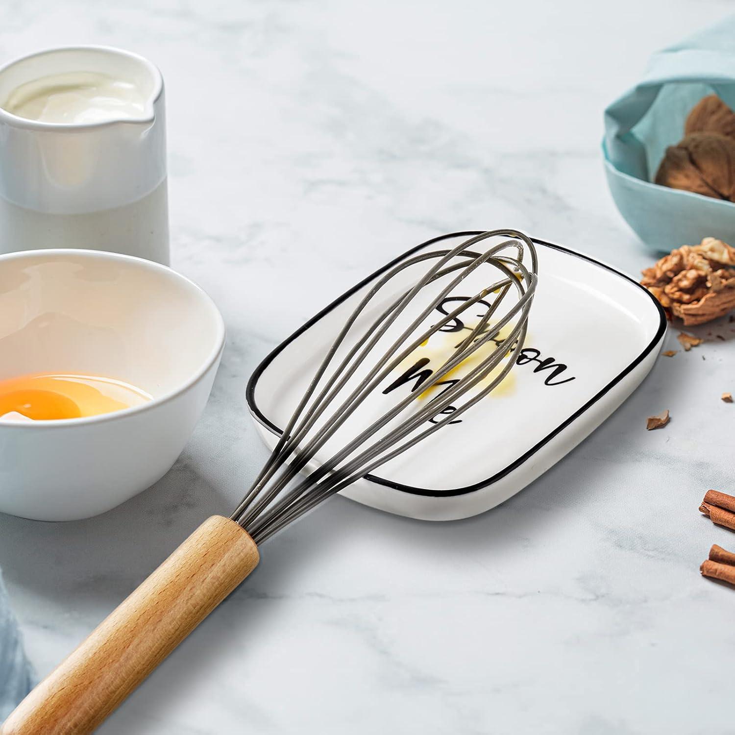 Soporte de Cuchara de Cerámica DAYYET Grande Blanco 14.73x11.37cm