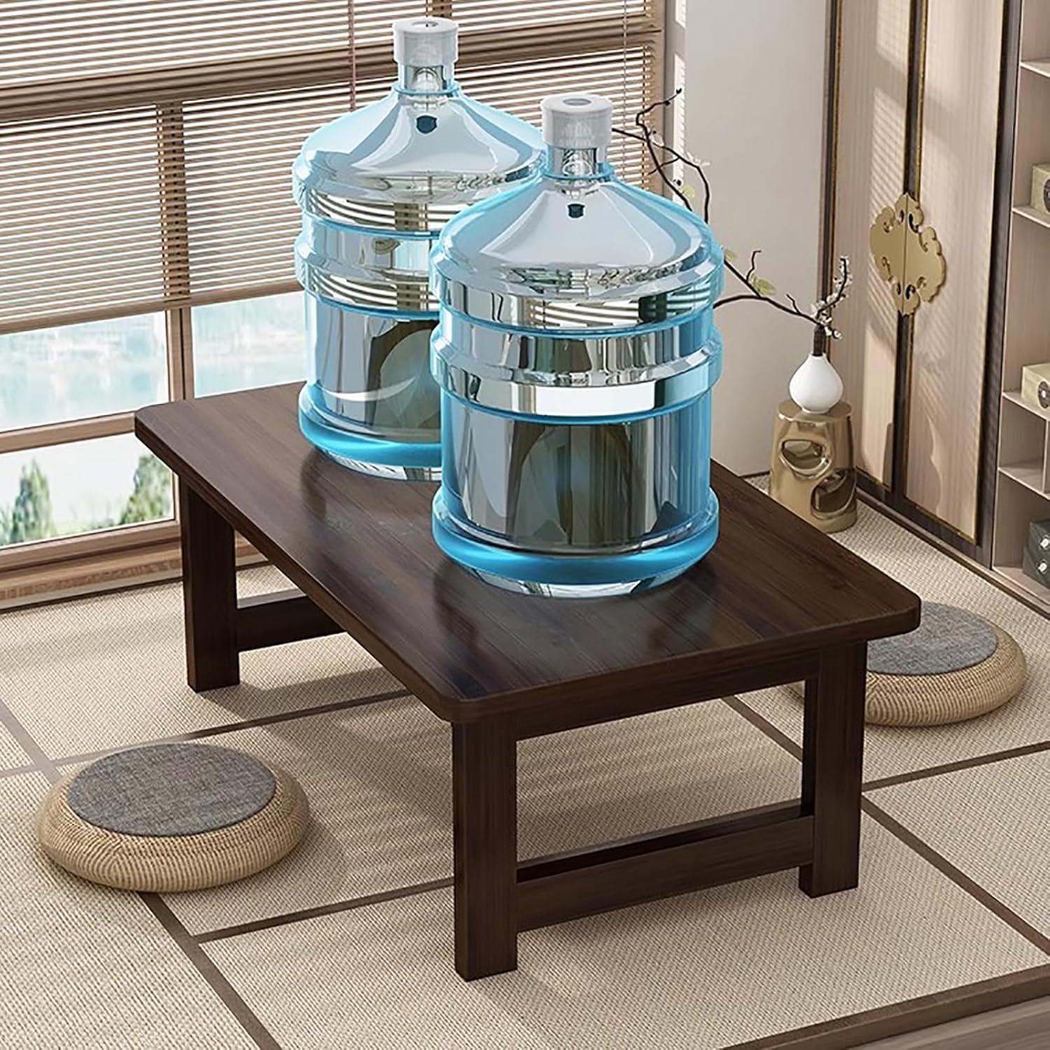 Mesa de café japonesa FATOLRD plegable de bambú 80x50x30 cm