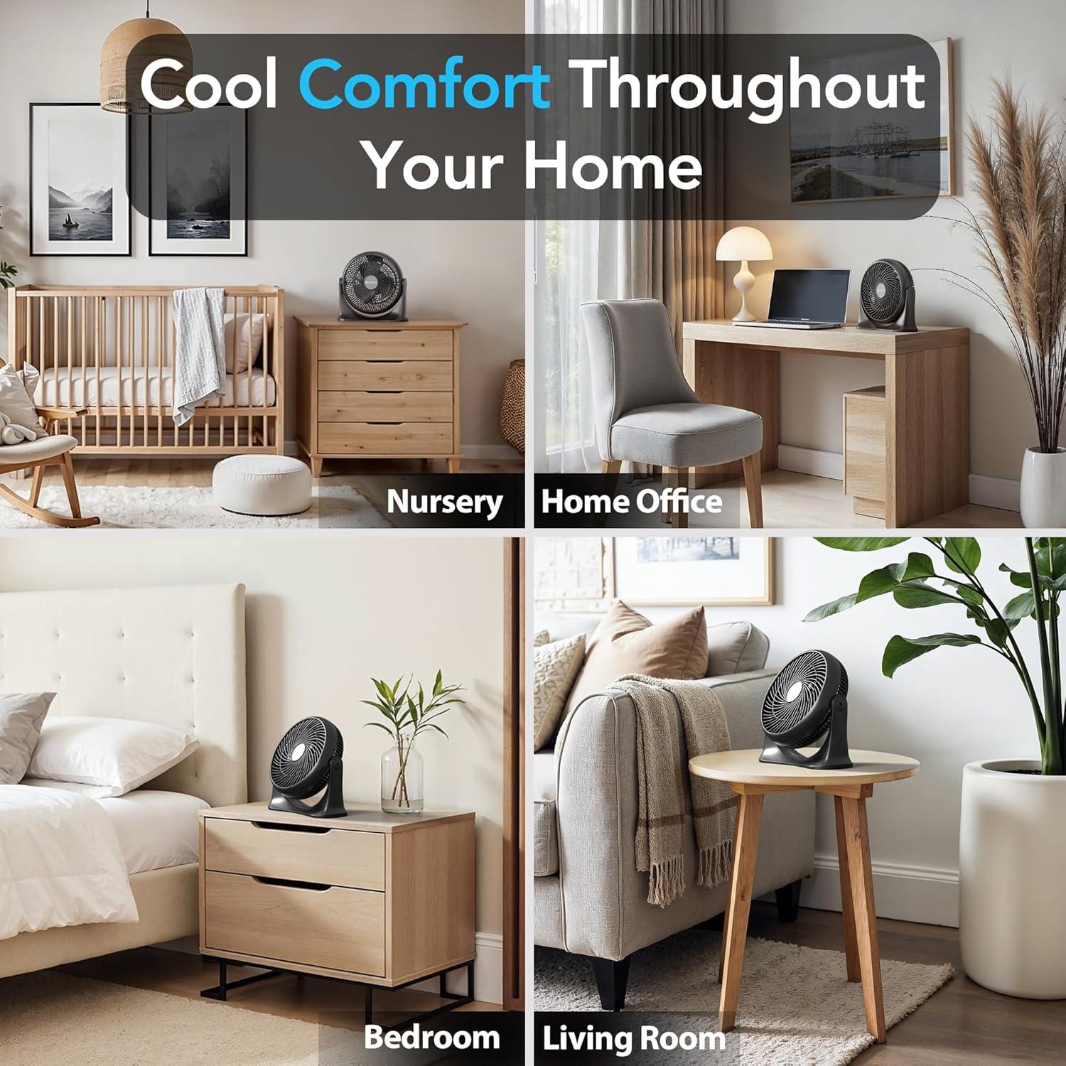 Ventilador de Mesa Comfort Zone MTFN08 28 cm 3 Velocidades Negro