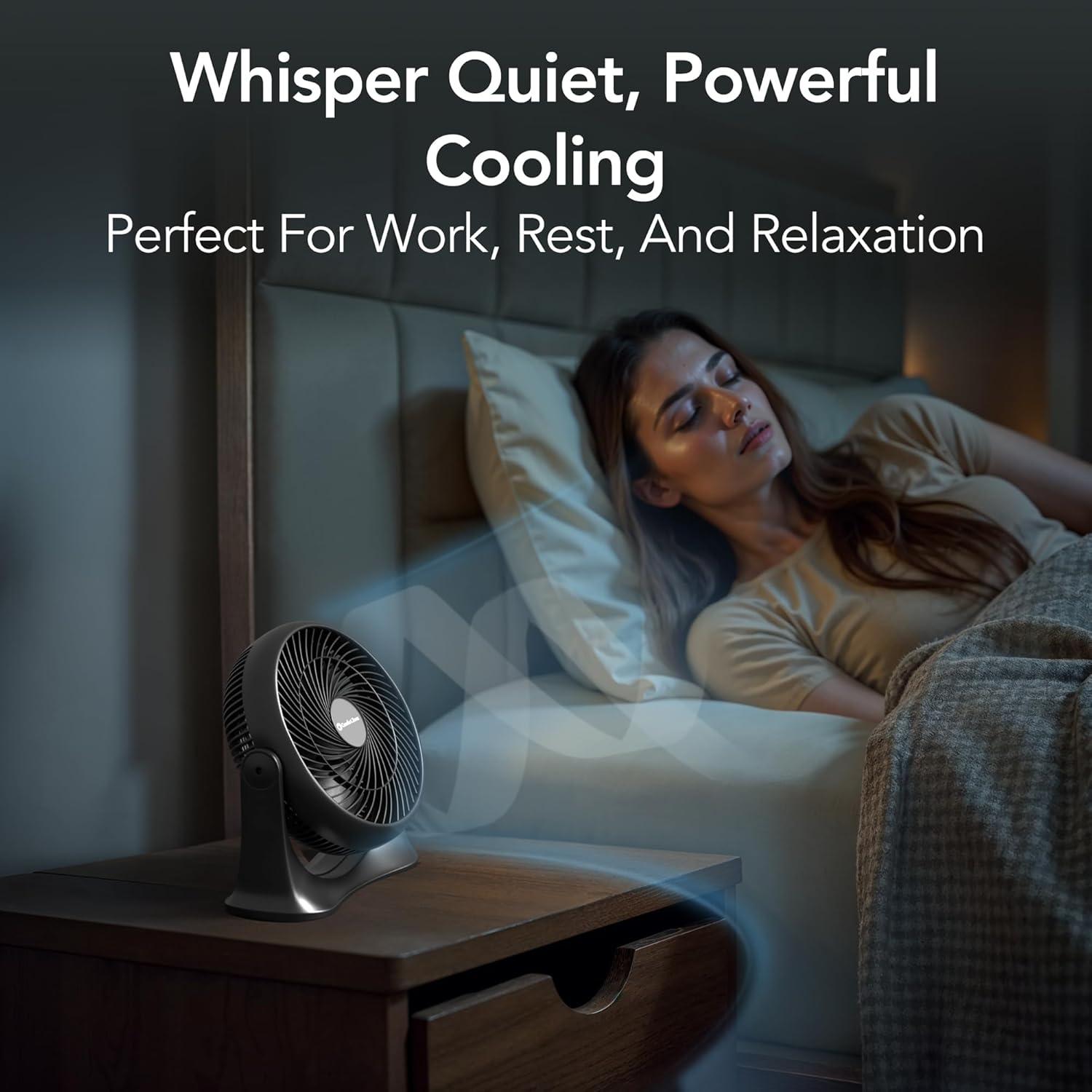 Ventilador de Mesa Comfort Zone MTFN08 28 cm 3 Velocidades Negro