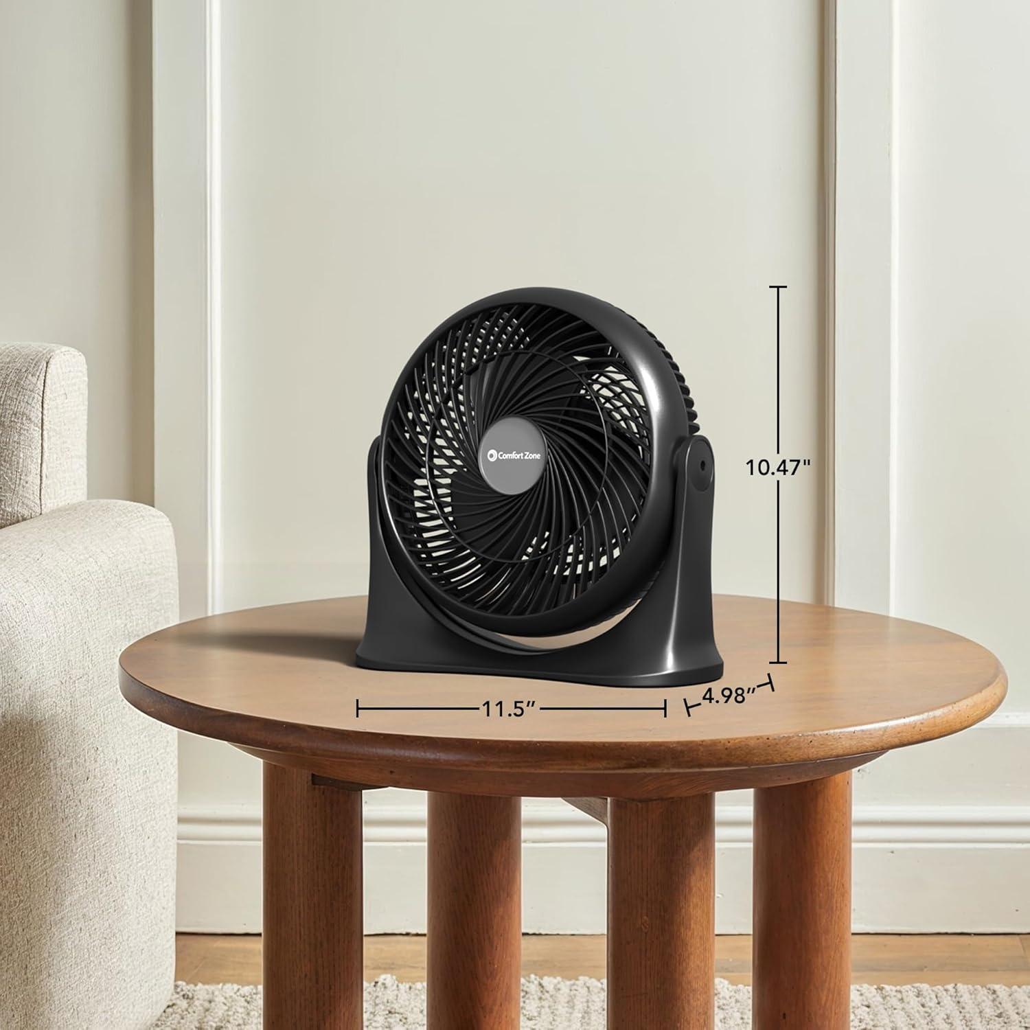 Ventilador de Mesa Comfort Zone MTFN08 28 cm 3 Velocidades Negro