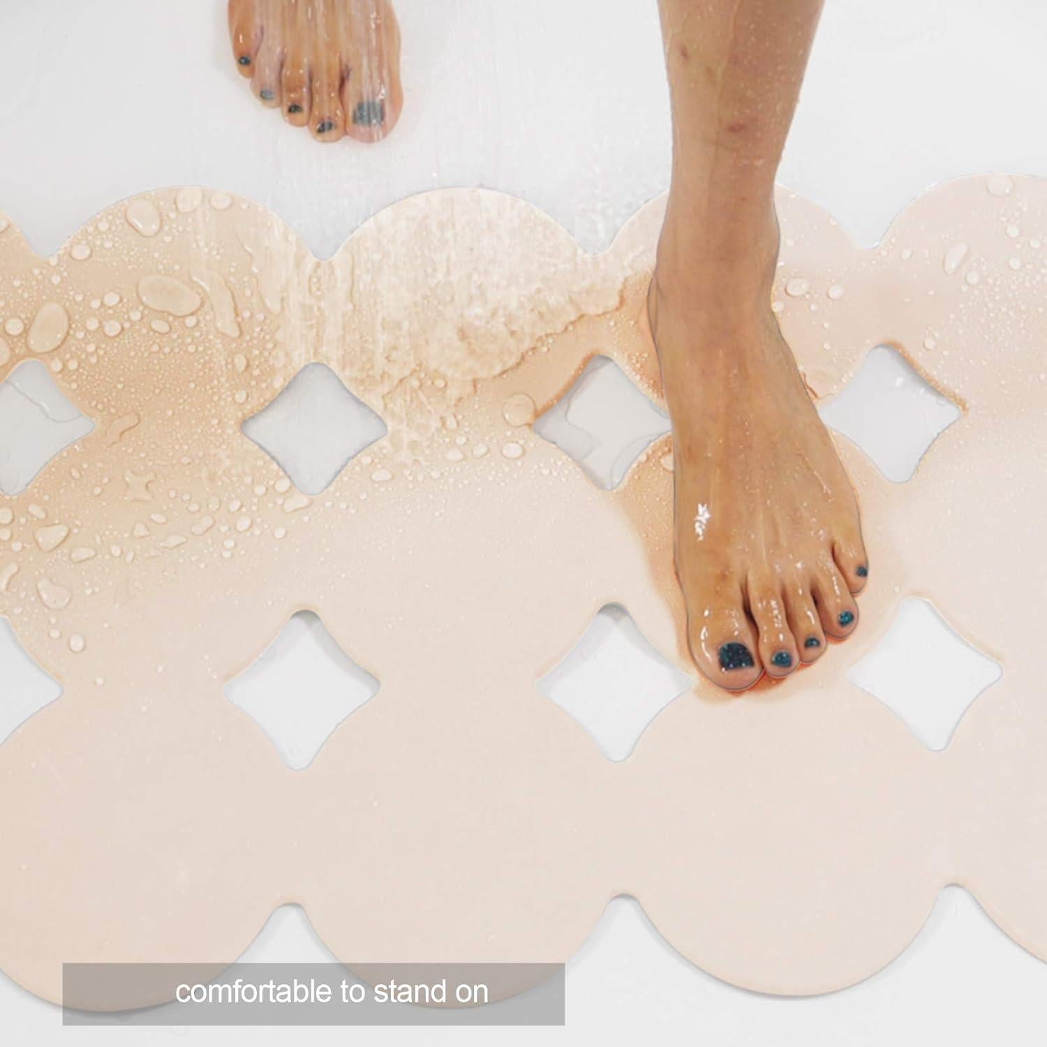 Alfombrilla de baño antideslizante Webos 71x41 cm Beige