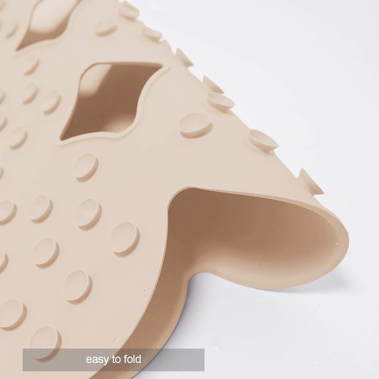 Alfombrilla de baño antideslizante Webos 71x41 cm Beige