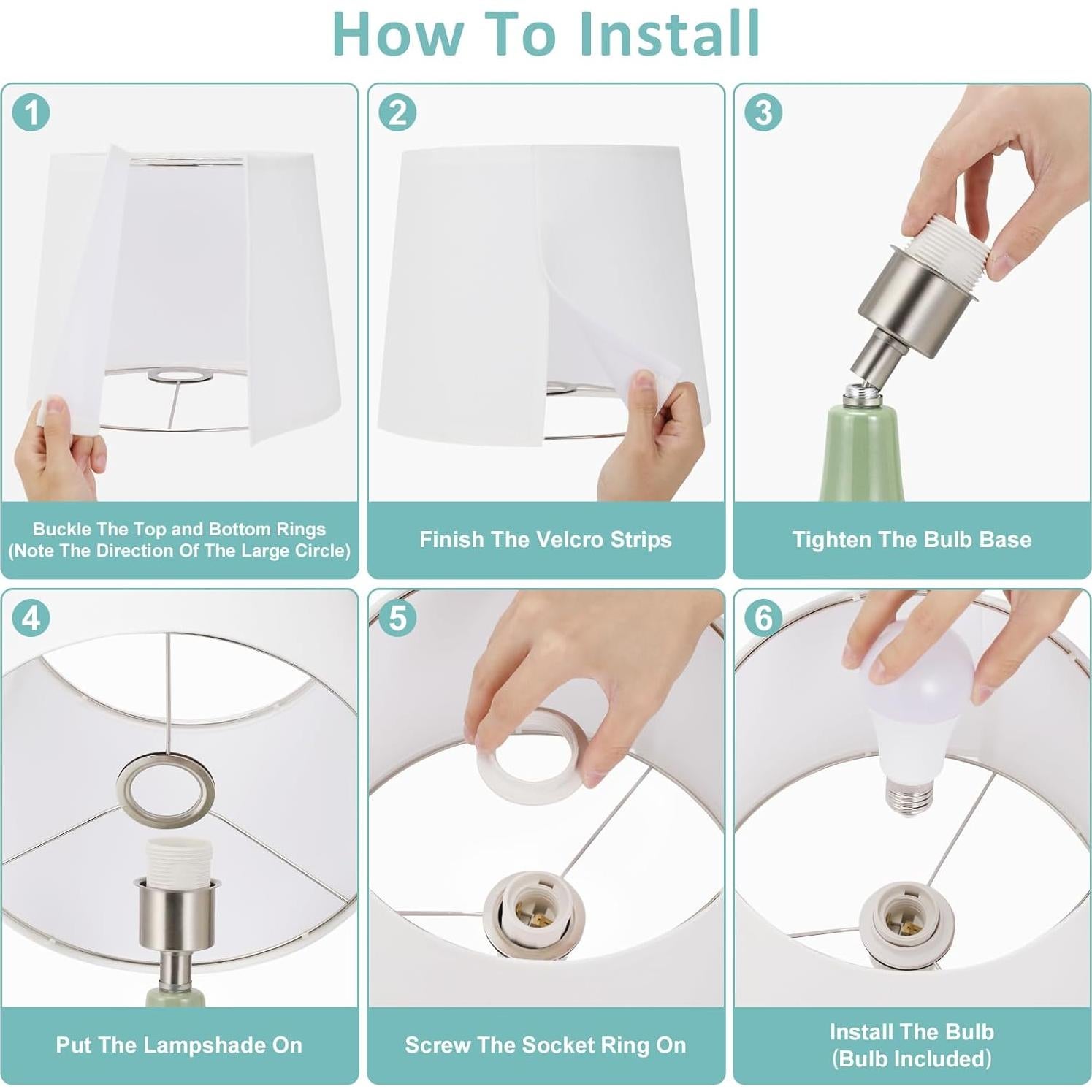 Juego de 2 Lámparas de Mesa Modernas Seealle Verde Salvia 49.3 cm