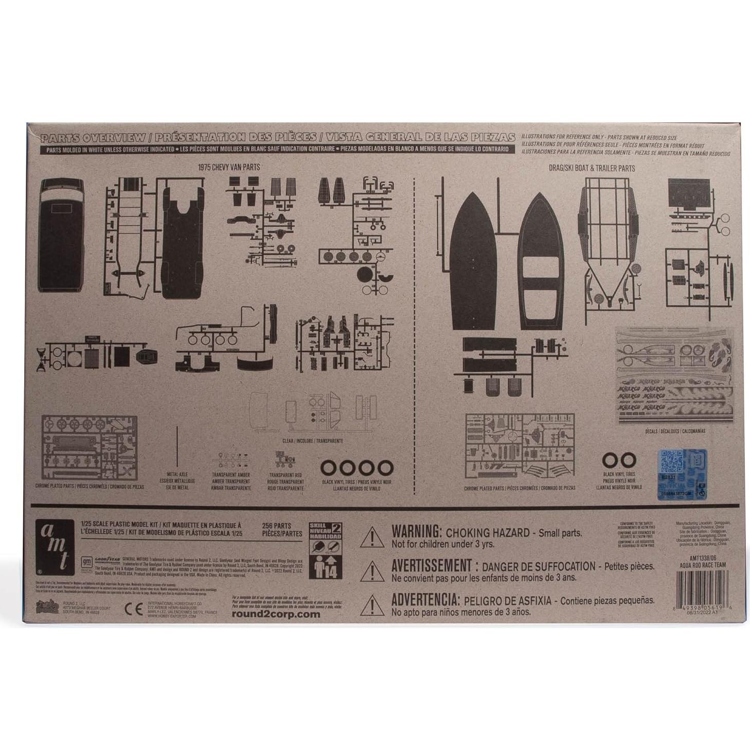 Kit de Modelo AMT Aqua Rod Race Team 1:25 Chevy Van y Barco