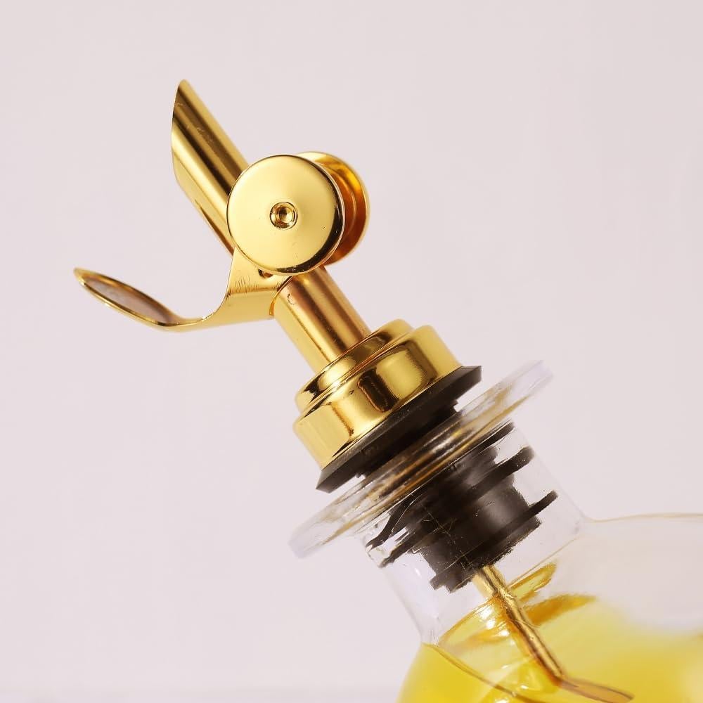 Botella dispensadora de aceite Molimoli 350ml vidrio dorado