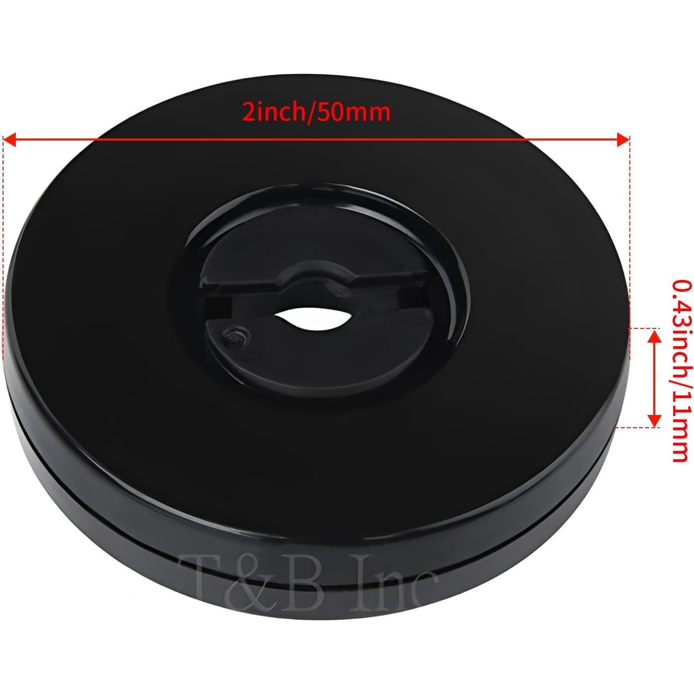 Organizador Giratorio Acrílico TamBee 4PCS 50mm Negro