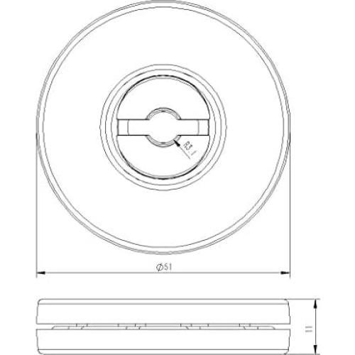 Organizador Giratorio Acrílico TamBee 4PCS 50mm Negro