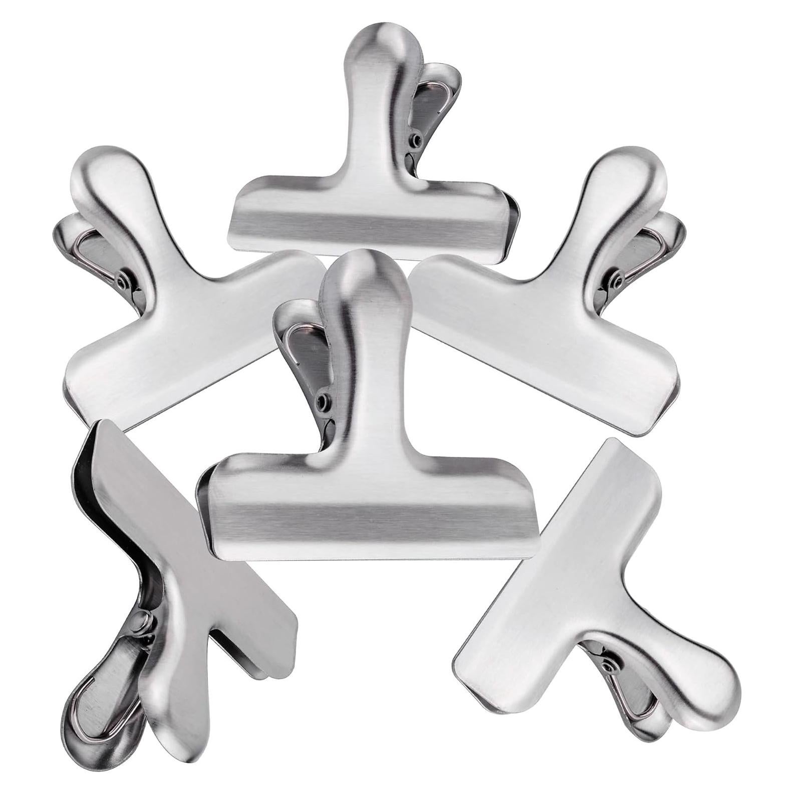 Clips de Metal para Chips CROC JAWS, Acero Inoxidable, 6 Pzas