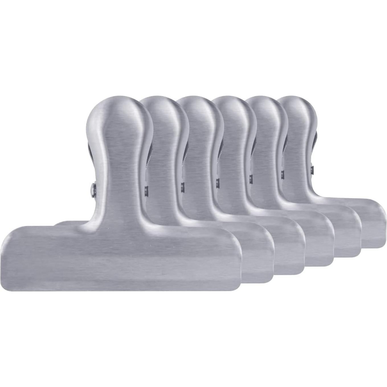 Clips de Metal para Chips CROC JAWS, Acero Inoxidable, 6 Pzas