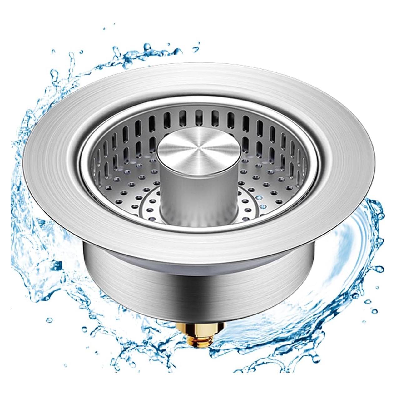 Colador de desagüe de cocina NSRHMJ acero inoxidable 3 en 1