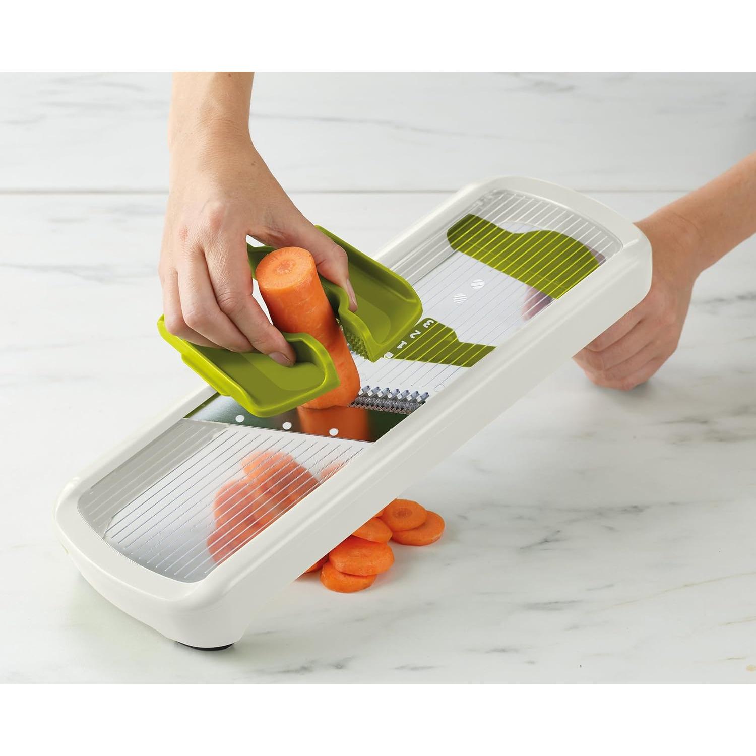 Joseph Joseph Multi-Grip Mandoline with Precision Food Grip, One Size, Green/White