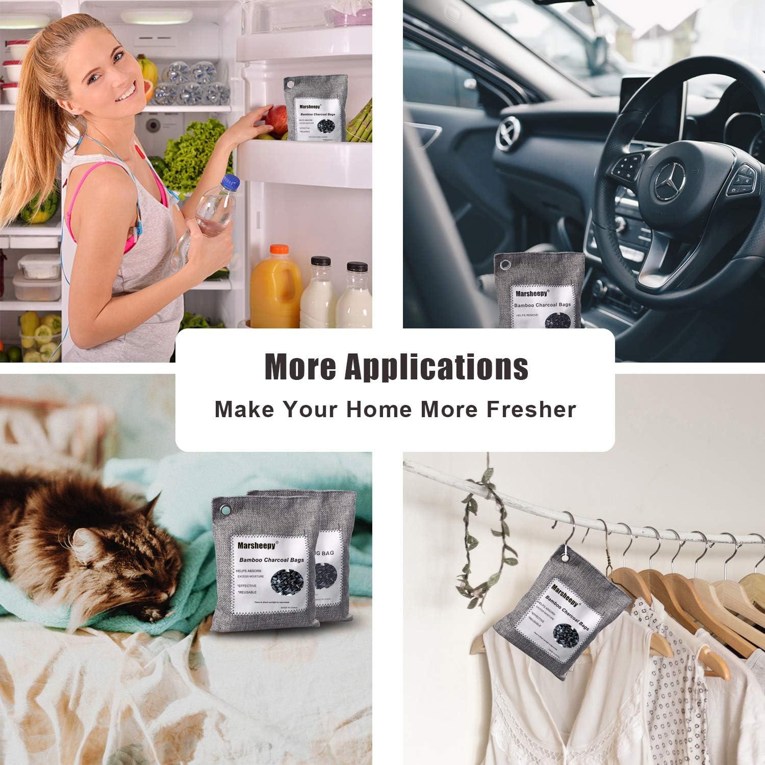 Bolsas Desodorantes de Carbón de Bambú Marsheepy 12 Paquete 200g