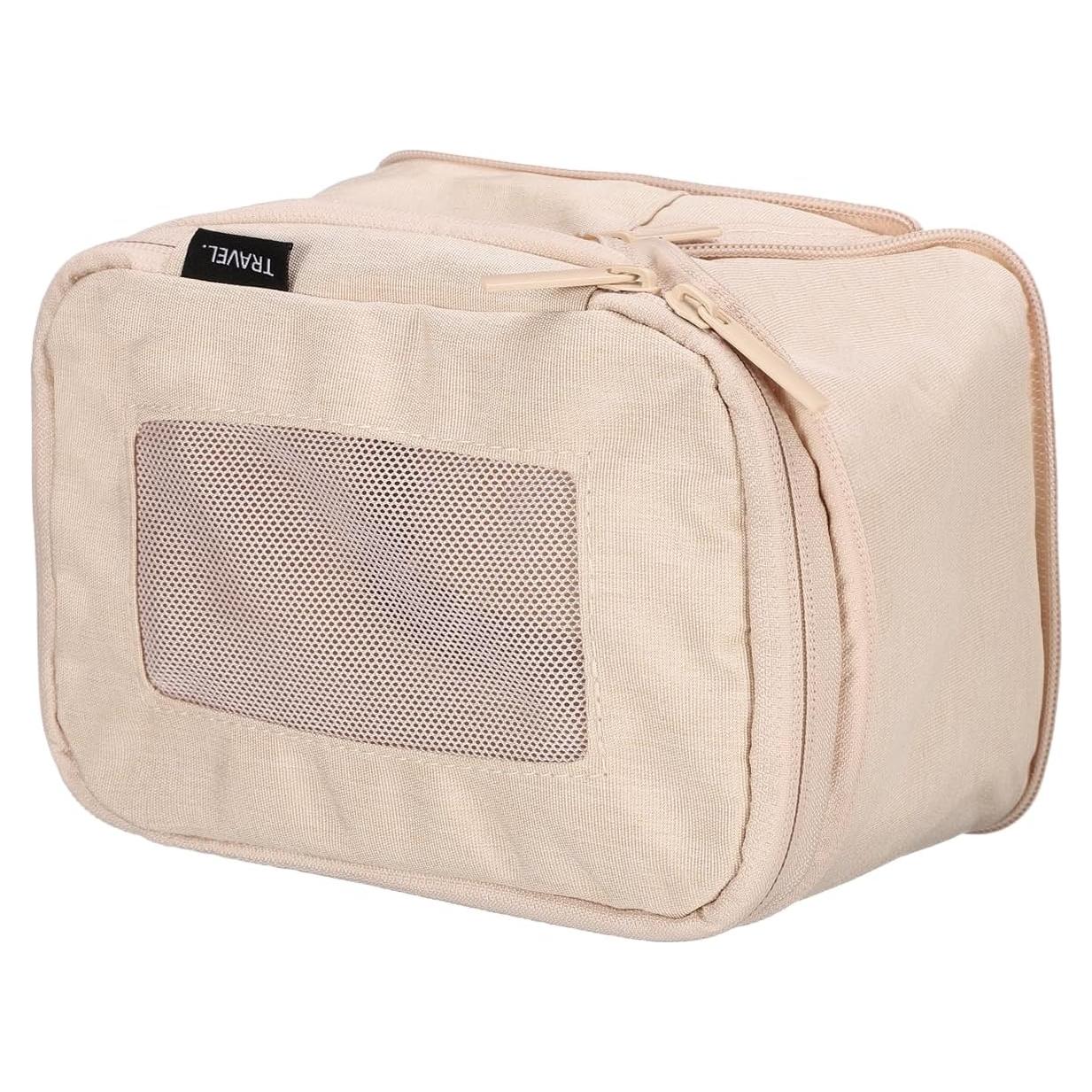 Cubo de Compresión HARFINGTON 18x12x13cm Beige Organizador de Viaje