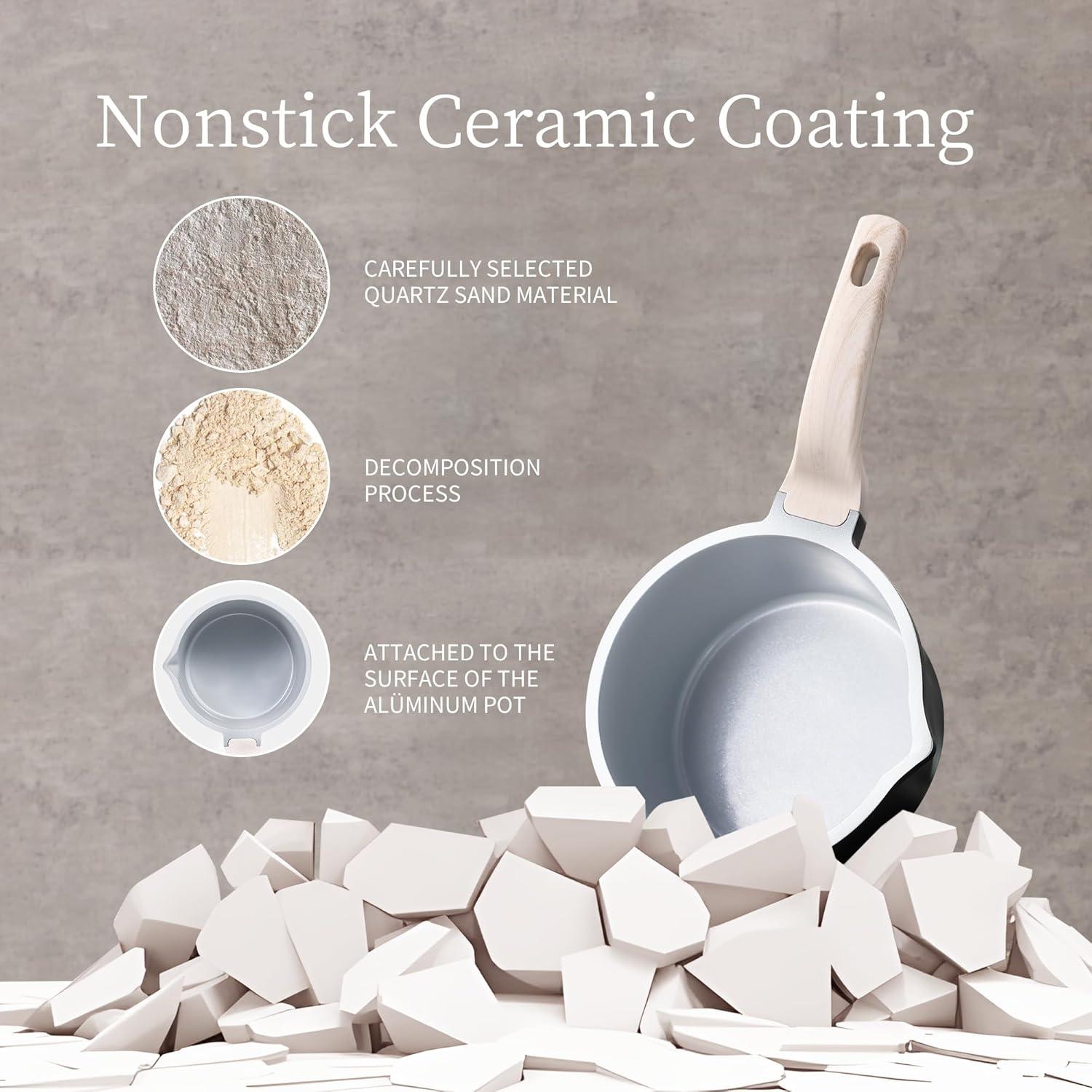 Juego de Cacerolas Antiadherentes CAROTE 1.5L y 3.0L 4 Piezas