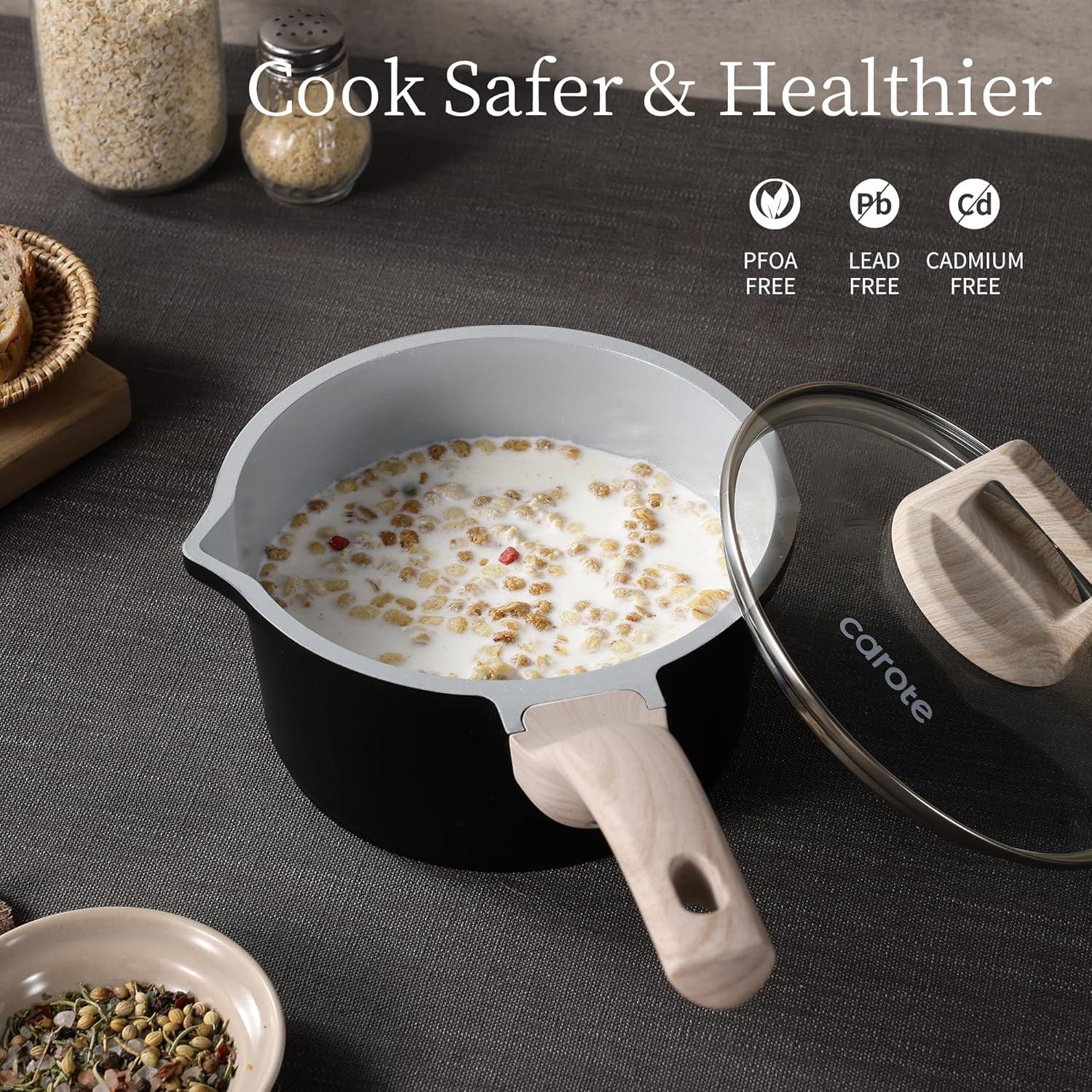 Juego de Cacerolas Antiadherentes CAROTE 1.5L y 3.0L 4 Piezas