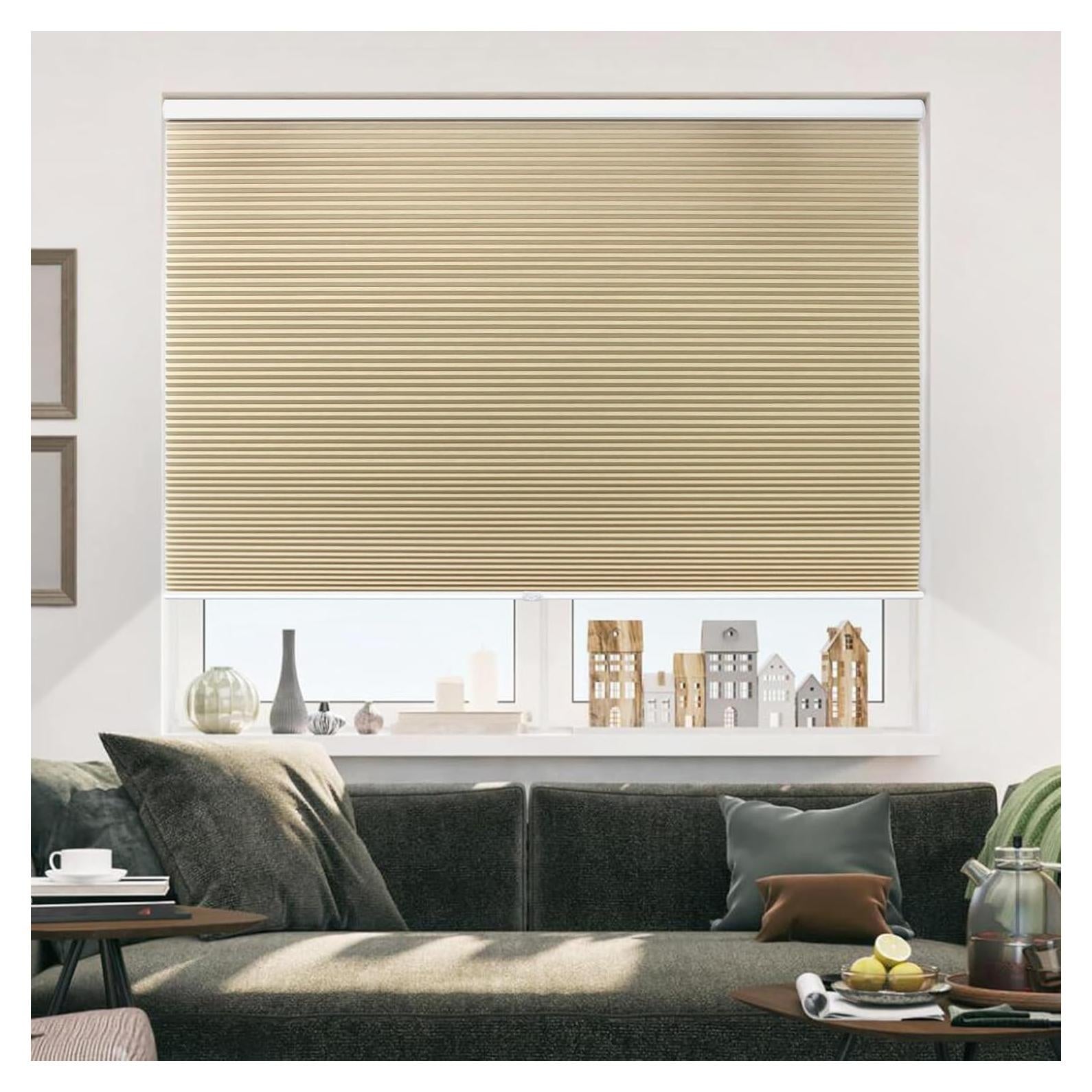 Cortinas Blackout Sin Cuerda Todo en 64x23 cm Beige