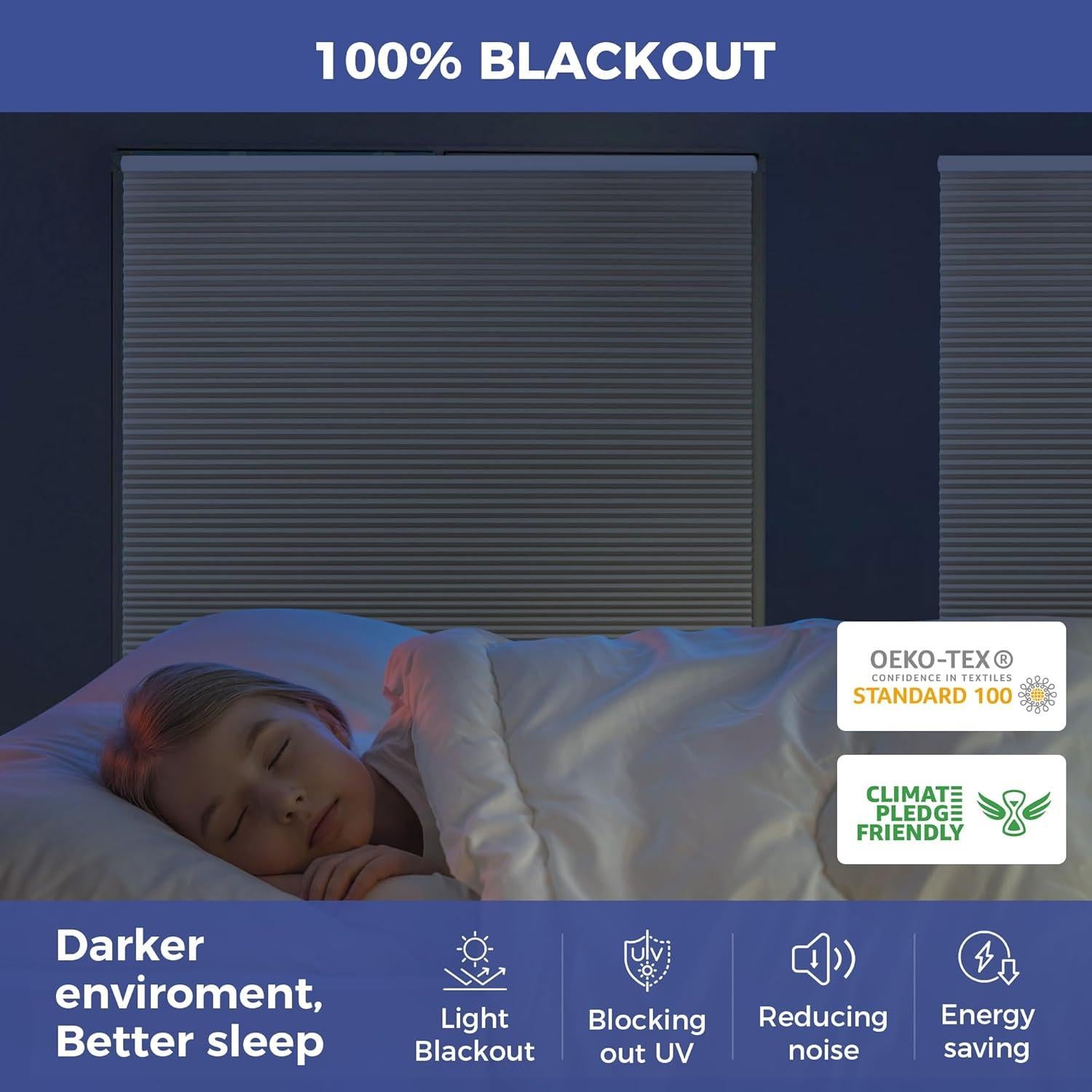 Cortinas Blackout Sin Cuerda Todo en 64x23 cm Beige