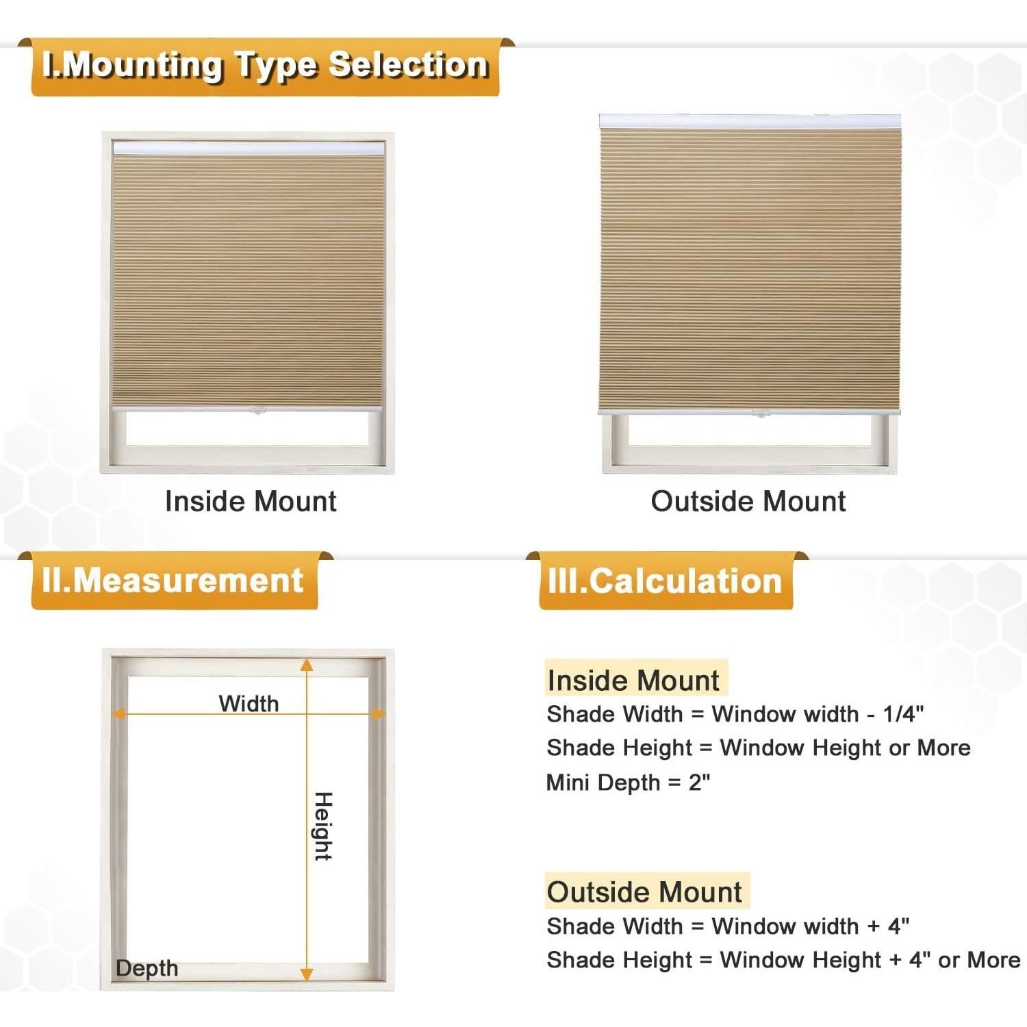 Cortinas Blackout Sin Cuerda Todo en 64x23 cm Beige