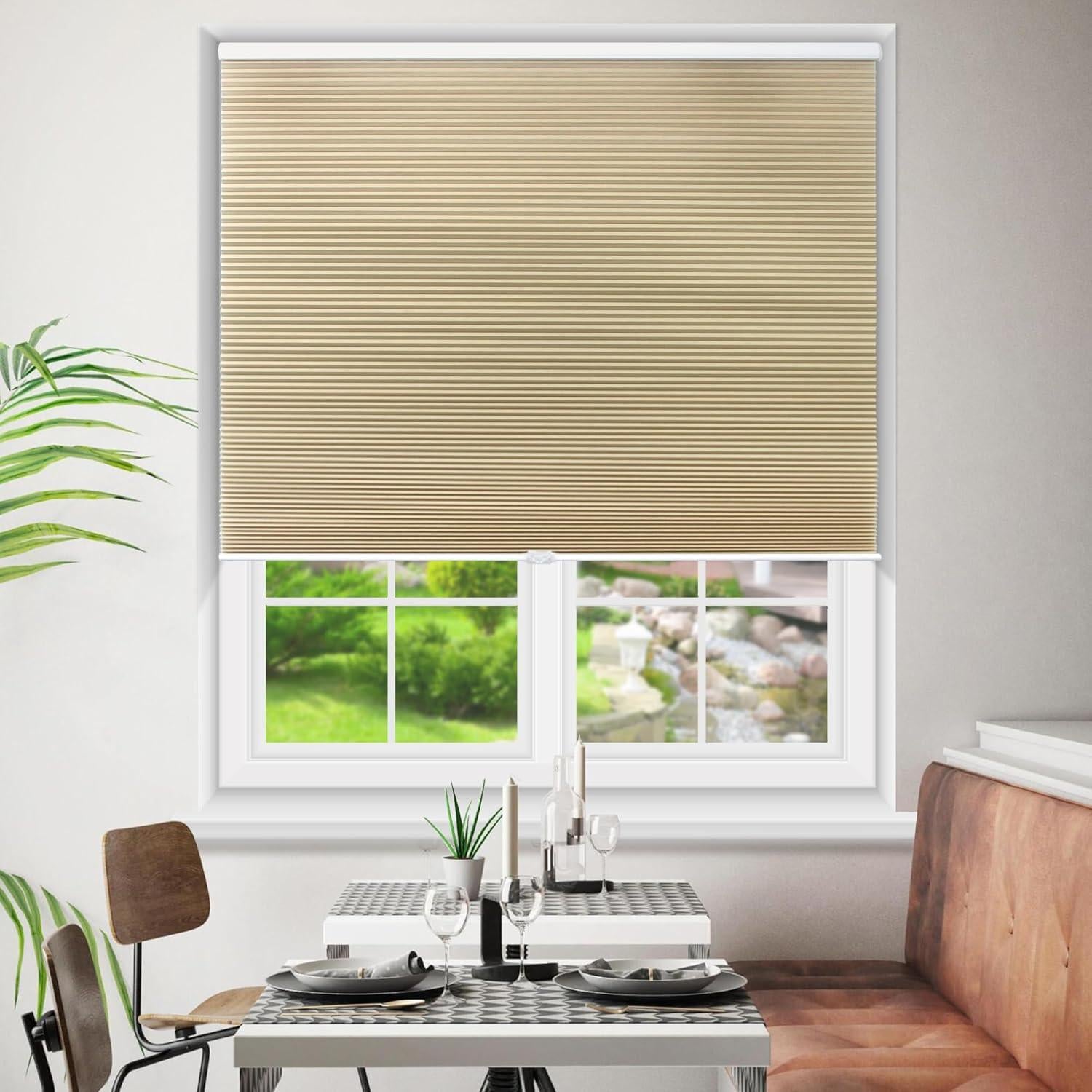 Cortinas Blackout Sin Cuerda Todo en 64x23 cm Beige