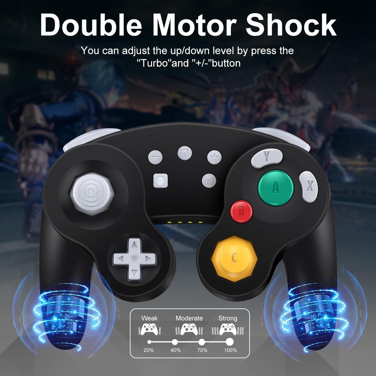 Controlador Inalámbrico Gamecube ADHJIE para Switch - Negro