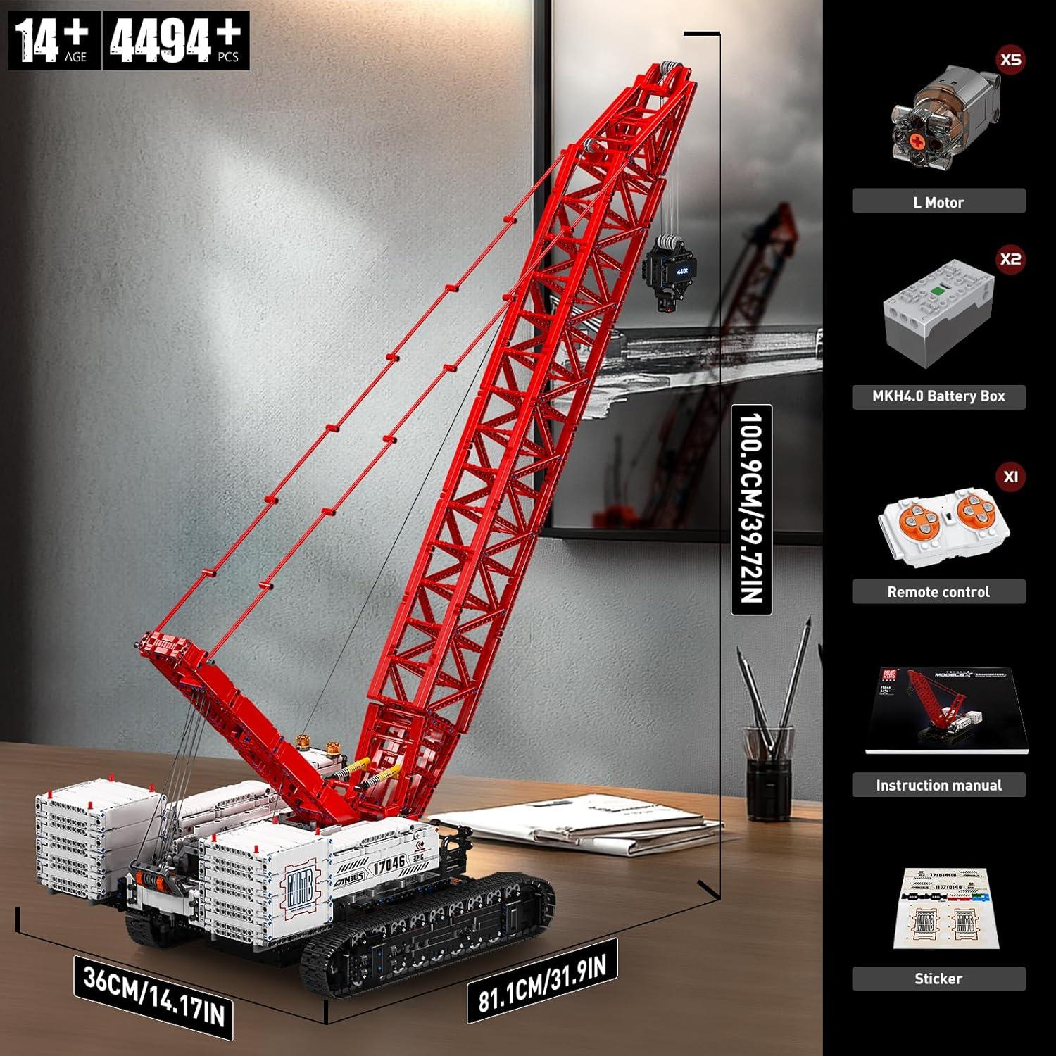 Grúa Crawler Mould King 17046 4494 Piezas Control APP