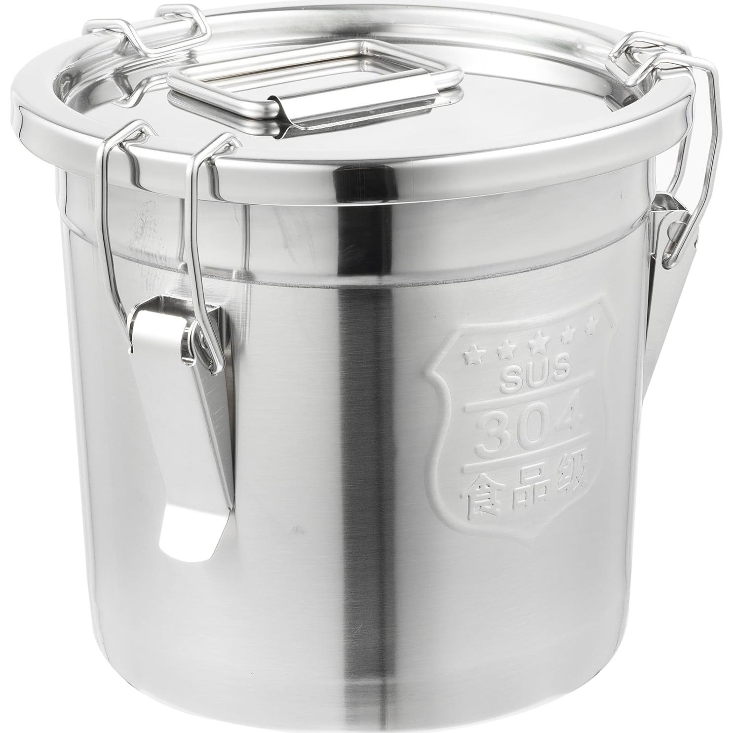 Contenedor de Acero Inoxidable DYNAMI 6L con Tapa Hermética