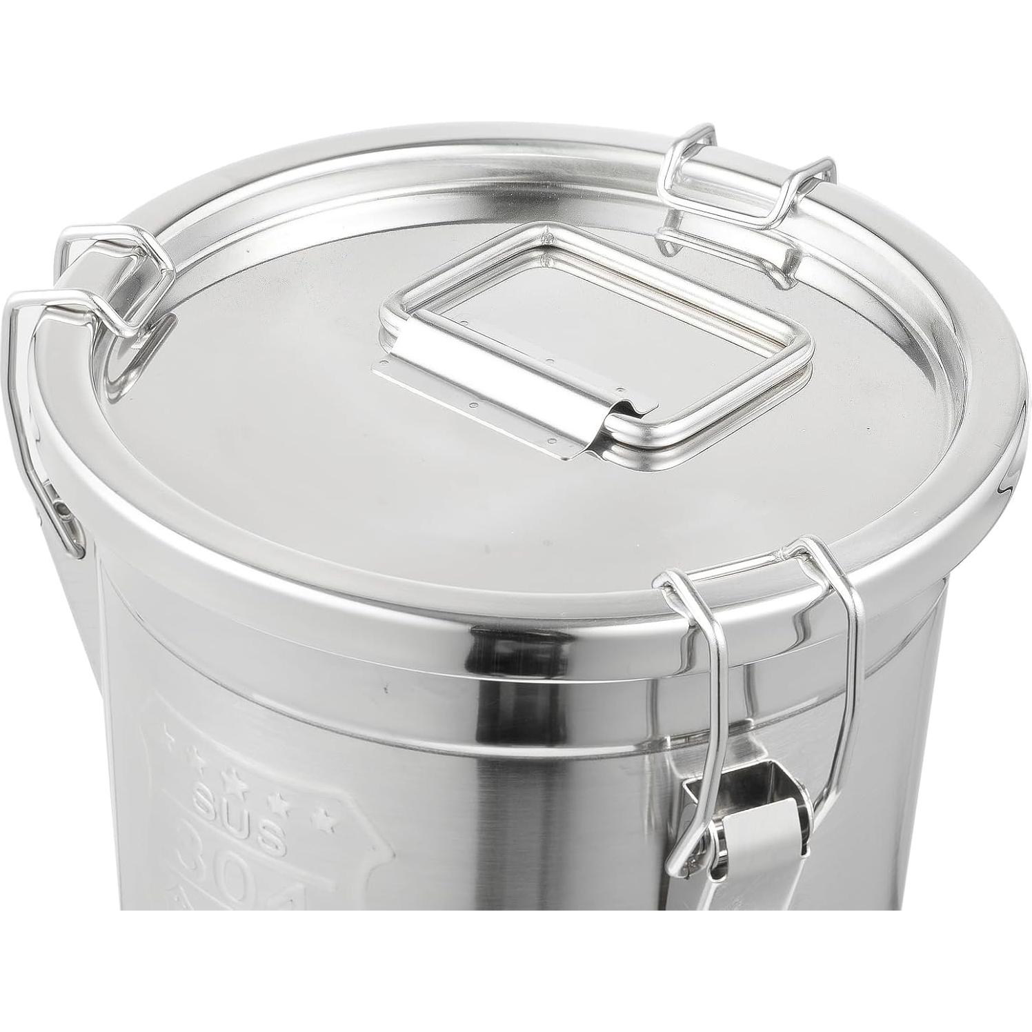 Contenedor de Acero Inoxidable DYNAMI 6L con Tapa Hermética