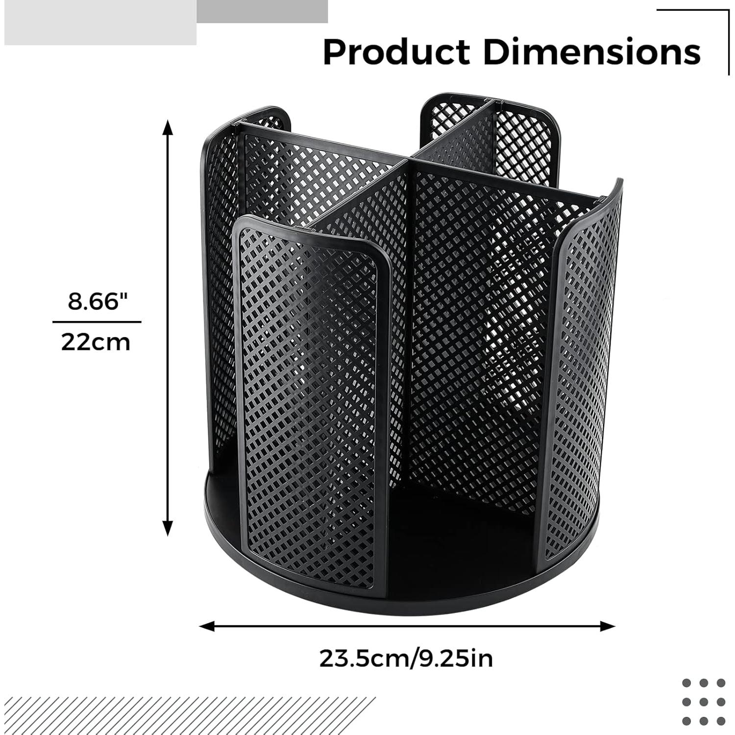 Organizador de Tazas Rotativo BATTIPAW 4 Compartimentos Negro